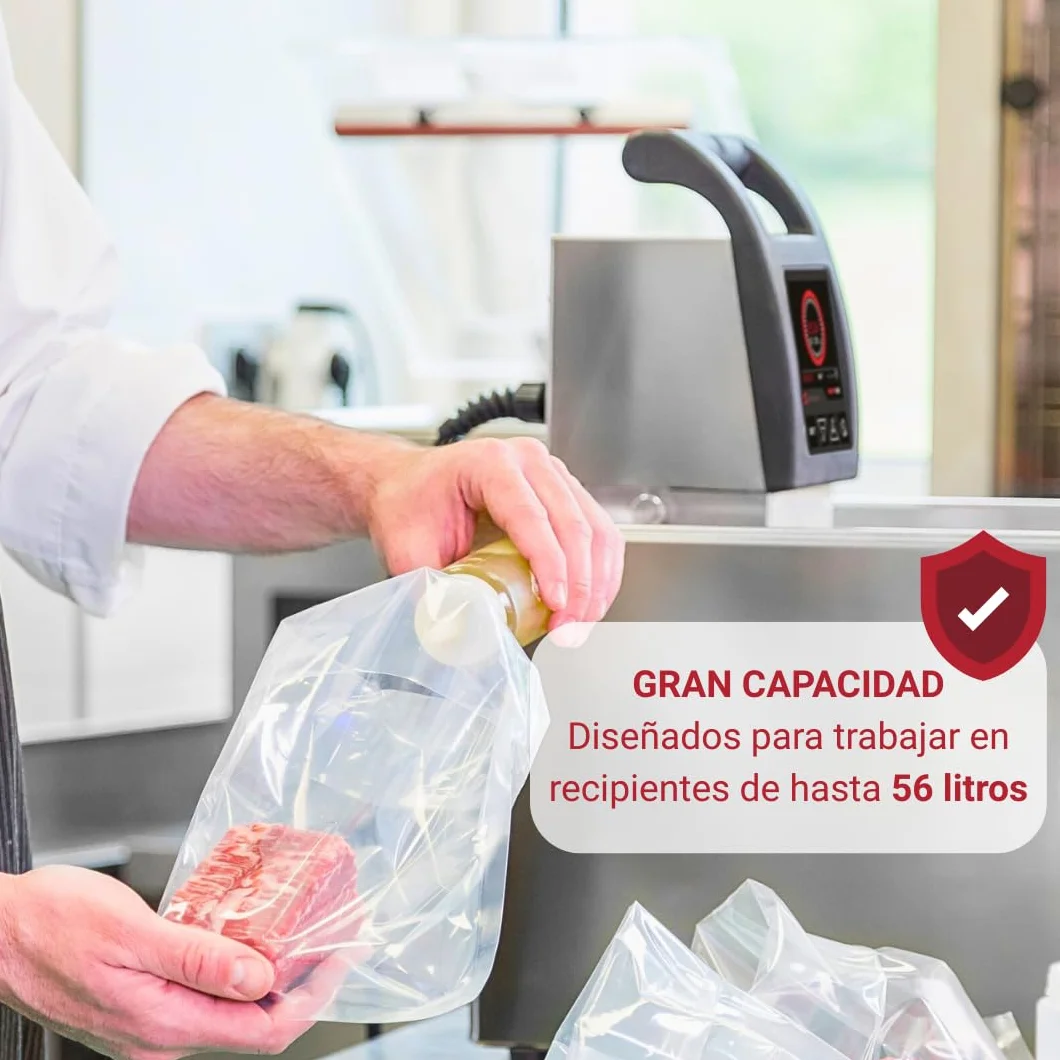 YOMMAK Cocedor Sous Vide Profesional Sammic Smart Vide 7 Premium | Roner Cocina Baja Temperatura | 56L 2000W Bluetooth | Roner Cocina al Vacío de Alta Precisión | Slow Cooker Circulador de Inmersion
