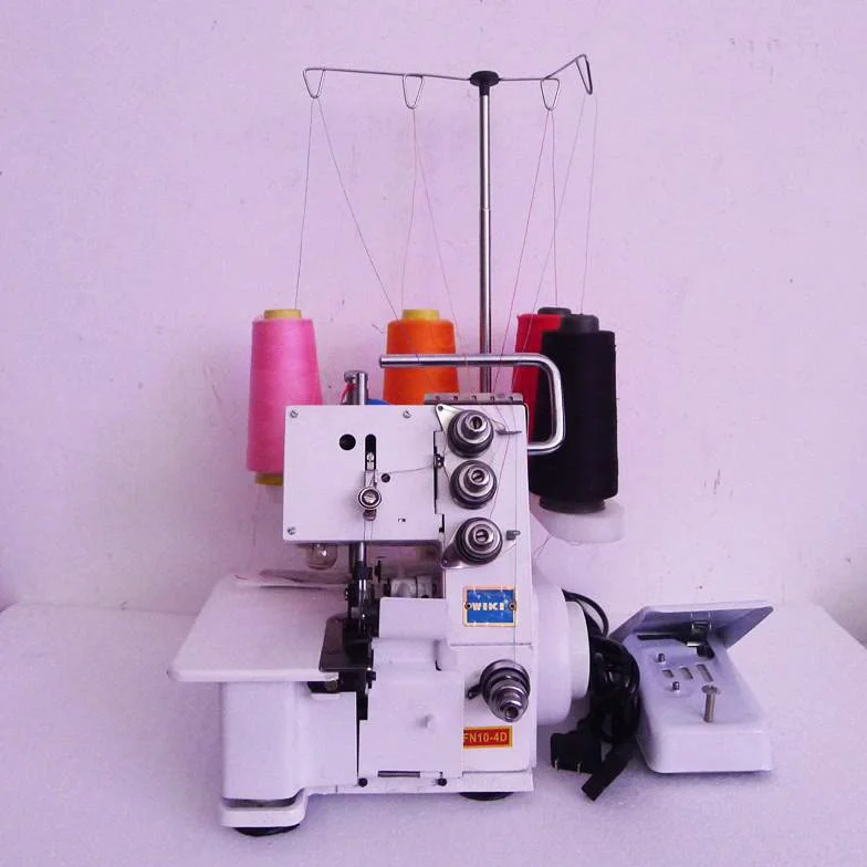 Máquina de coser de punto de cadeneta de cuatro hilos for el hogar de 180W/250W/300W, máquina de coser Overlock y máquina de coser eléctrica Overlock para un trabajo eficiente(180W-Pinke)