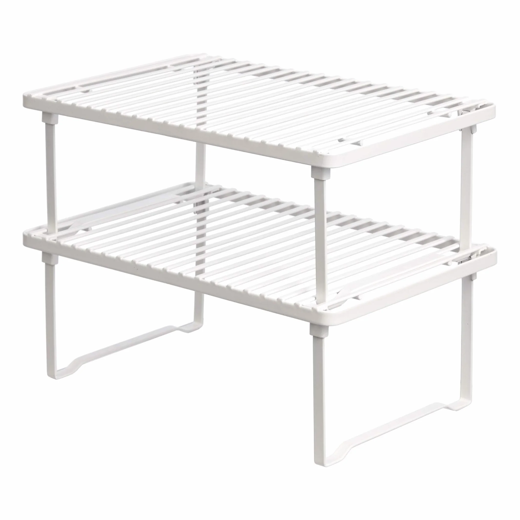 Amazon Basics Estantes de cocina apilables para almacenaje, Blanco, 20.3 x 31.6 x 11.4 cm