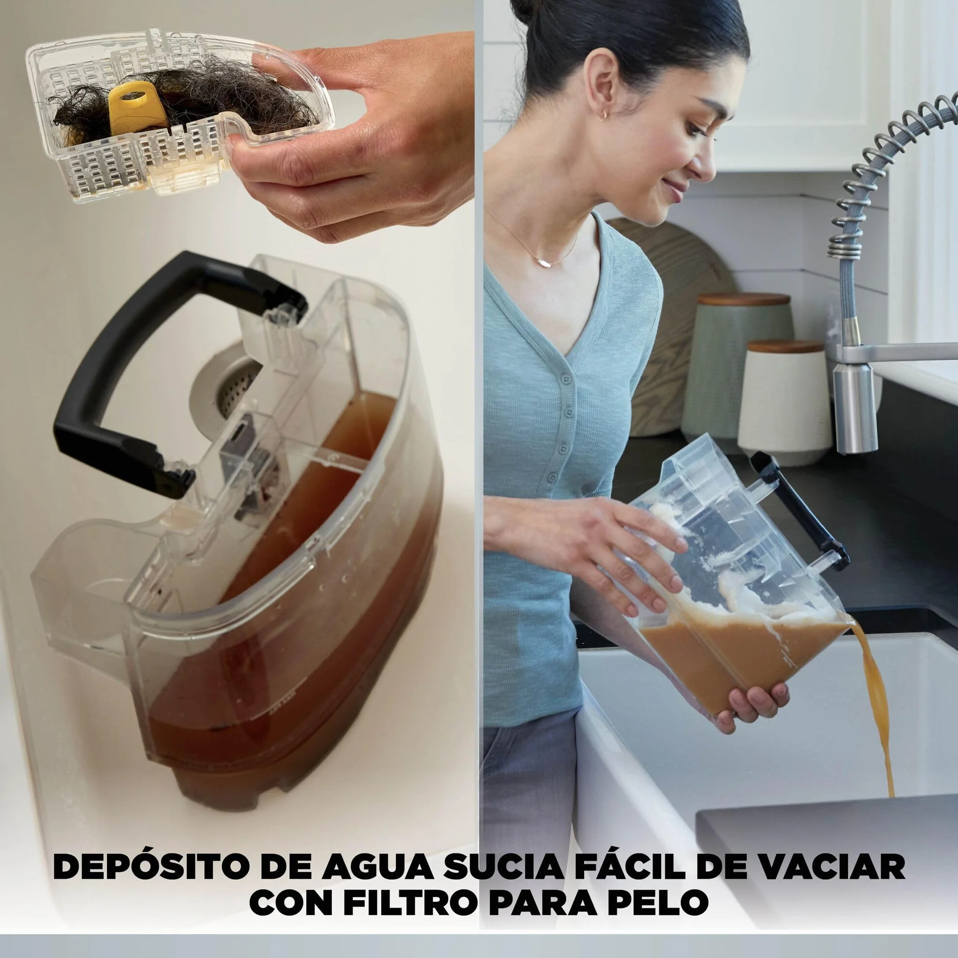 Shark StainStriker HairPro Pet Limpiador Portátil para Manchas y Pelo de Mascota - Succión de 450 W y Herramienta Extractora de Pelo - Incluye 4 Accesorios y 2 Soluciones de Limpieza - Gris, PX250EUCP