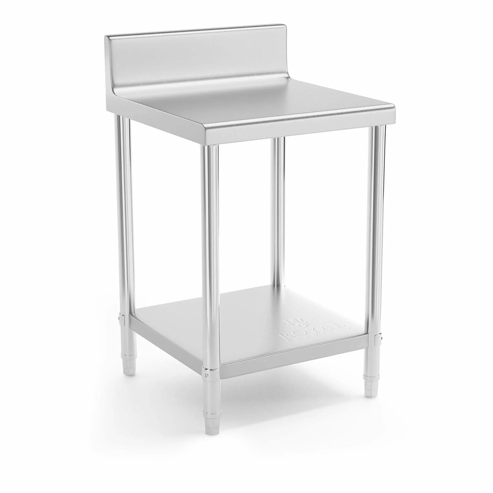 Royal Catering Mesa de Acero Inoxidable 60x60 cm RCAT-60/60-N Capacidad 250 kg