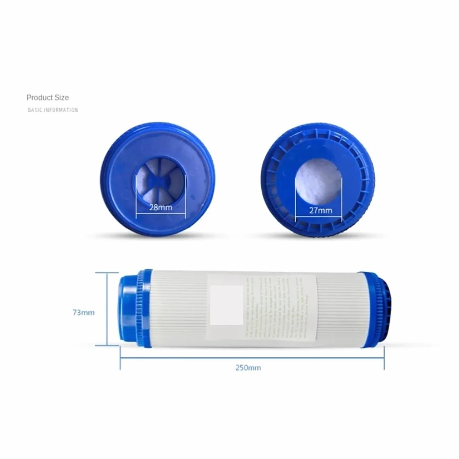 Piezas granulares del purificador del agua del filtro del carbono de la cáscara de coco de 10 pulgadas UDF | Accesorios Filtro de máquina de agua pura(2pcs)
