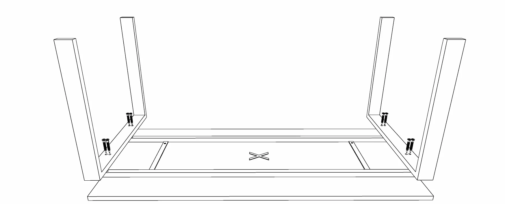 Mesa/Escritorio para teletrabajo, Oficina, despachos y Sala de Estudios. Estructura Marco Abierto Color Blanco. Fabricado en España. Envio a Toda la Península. (Olmo, 180x80)