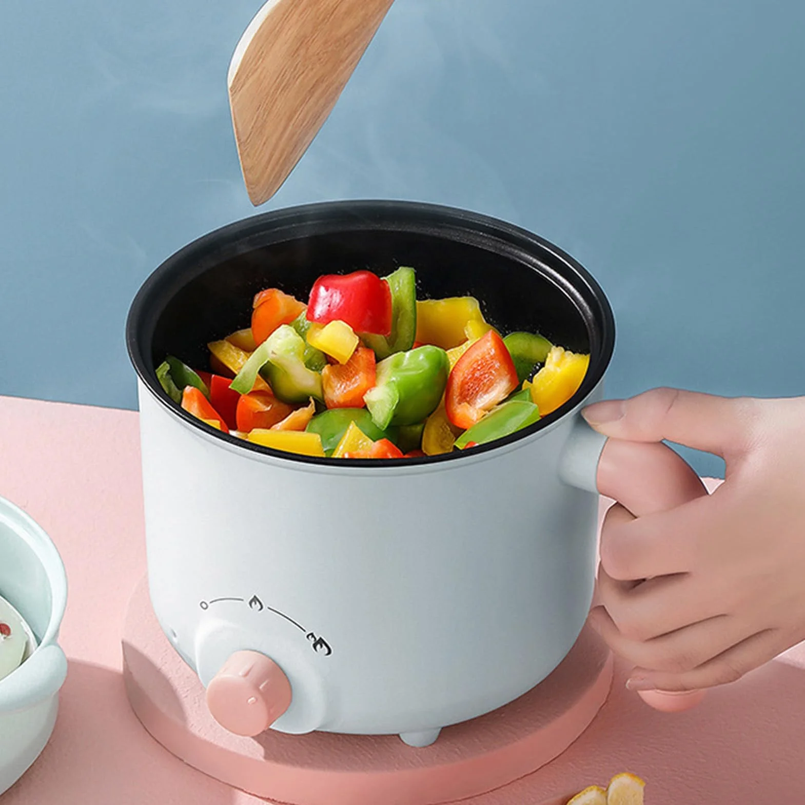 Olla Eléctrica de Calentamiento Rápido, Protección contra Cortes de Energía, Mini Olla para Fideos