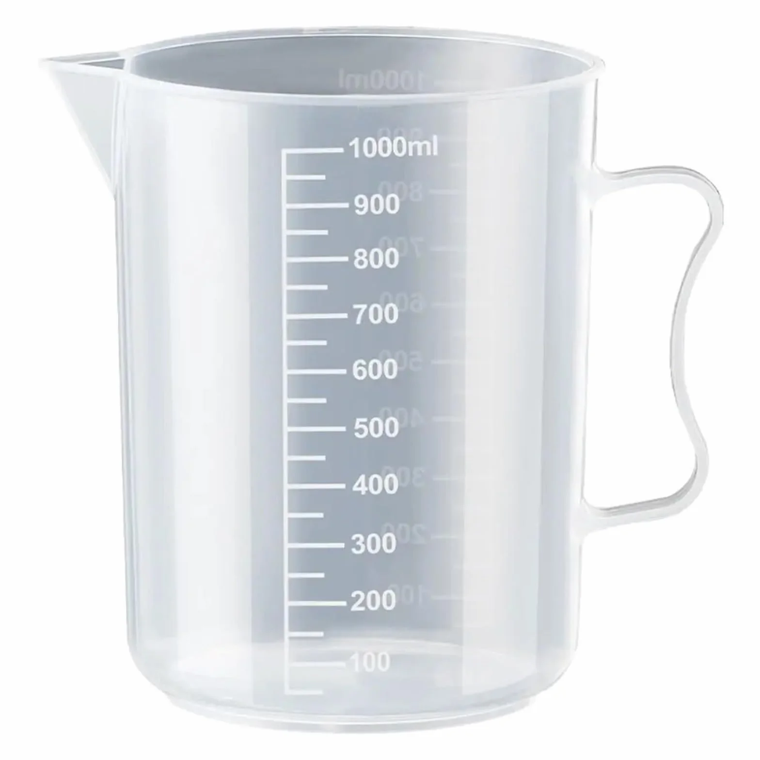 Vaso medidor graduado transparente de plástico de gran capacidad for laboratorio, con tapa. Vaso mezclador transparente for cocina y repostería.(5000ml(with a lid))