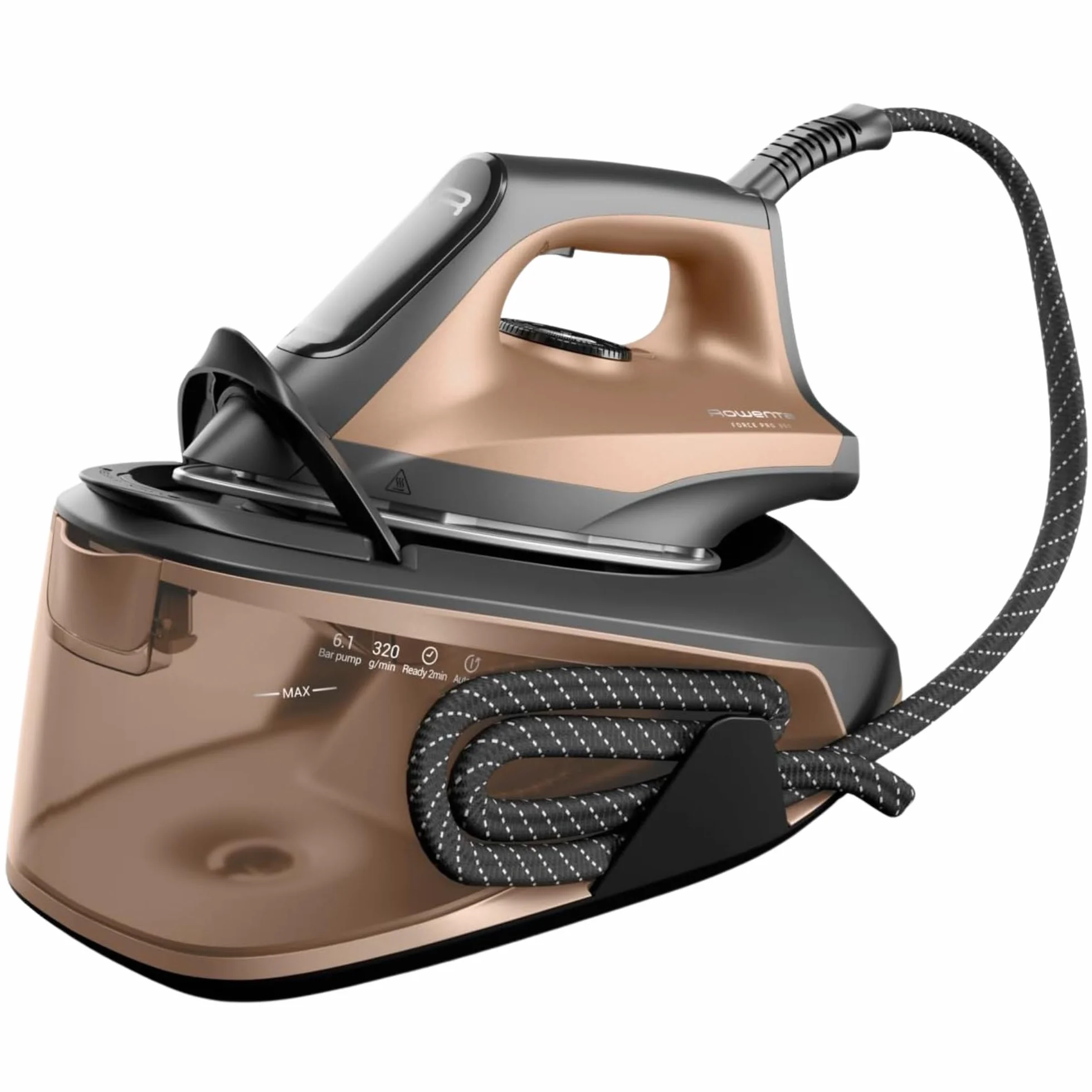 Rowenta Force Pro 300, Centro de planchado, Potencia de 2400 W, 110 g/min de vapor, Golpe de 320 g/min, 6,1 bar, Resultados profesionales, Planchado rápido y eficiente, VR5432F0