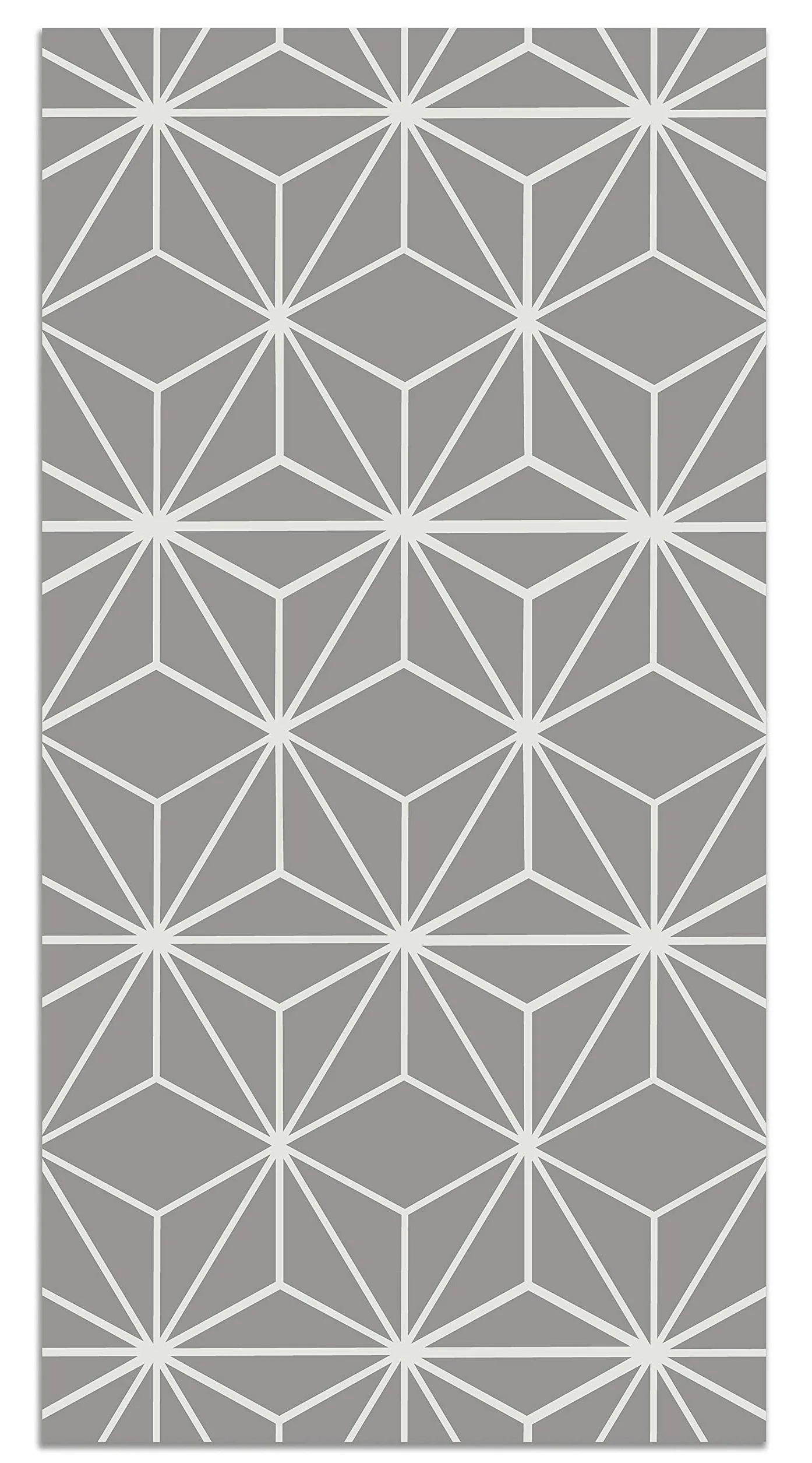 Panorama Alfombra Vinílica - Modelo Líneas Estrellas Gris 60x200 cm - Varios tamaños - Decoración Hogar, Cocina y Salón