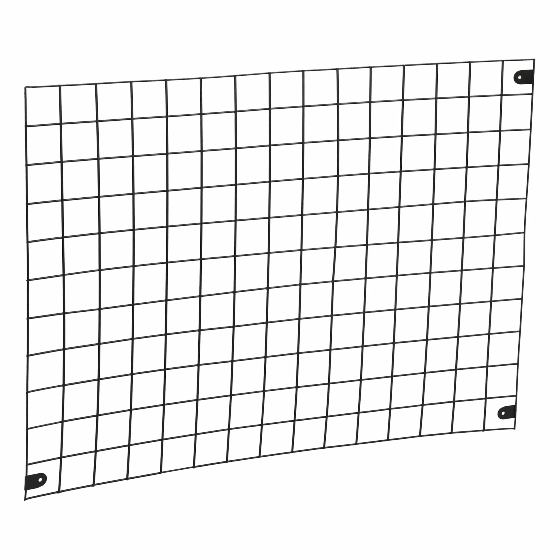 [en.casa] Panel de Rejilla para Notas Listas de Tareas Pared de Fotos Mural Tablero de Anuncios Multifuncional Metal 75 x 55 cm Negro