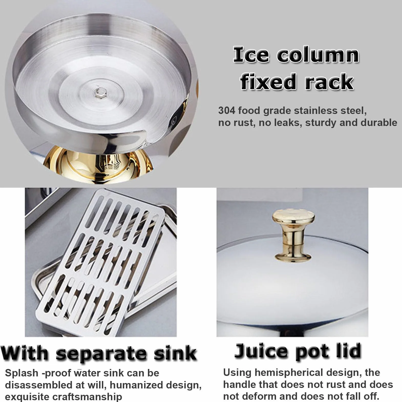 Máquina comercial de bebidas frías, Dispensador de bebidas de acero inoxidable de 24 litros con grifo, para fiestas, eventos, catering, restaurante, servicio en casa, jugo (Silver)