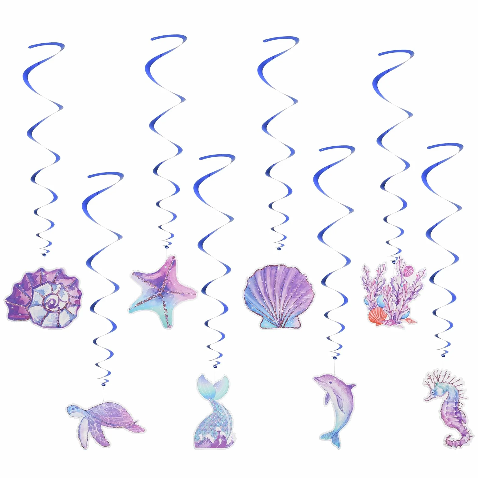 Decoraciones de Sirena Colgantes para Fiesta de Cumpleaños, Decoración de Techo Tema Océano