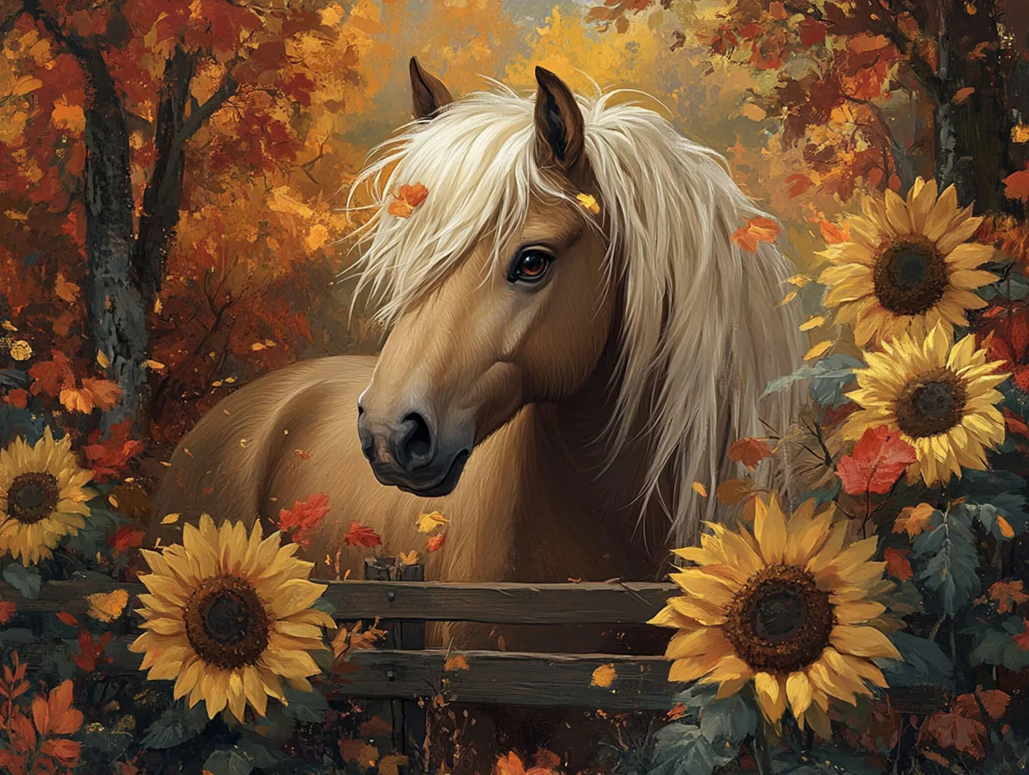 Pintar por Numeros Girasol Pinturas Acrilicas Caballo Pintura por Numeros Lienzos para Pintar, Pintura Acrilica Manualidades, Decoración para Hogar, Regalos Cumpleaños, 90x120cm Sin Marco, q-884