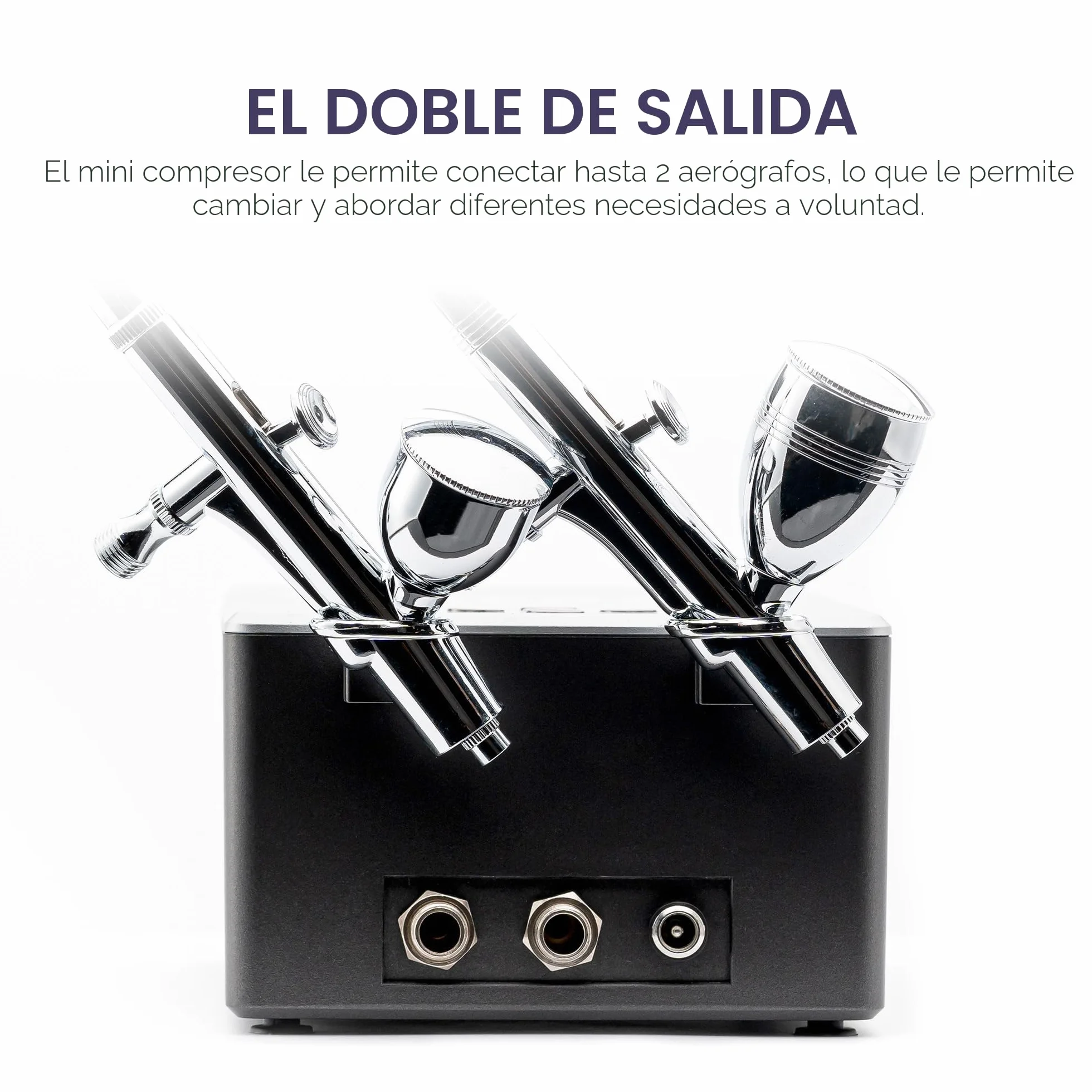 Kit de aerógrafo Gaahleri, Serie Ambition GTS-06, aerógrafo y compresor de aire con control de aire