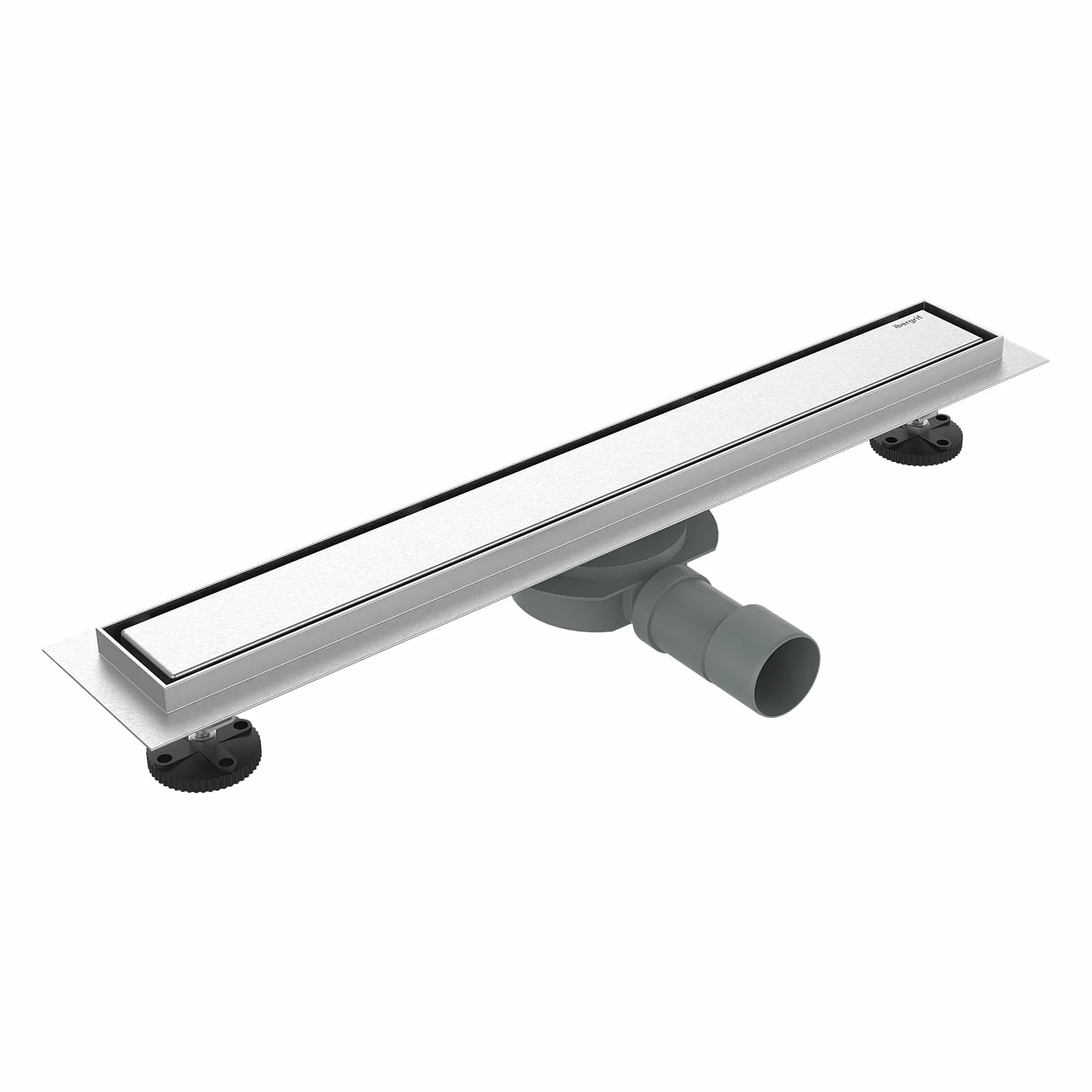 Ibergrif M42001-50 Canaleta de Ducha de Acero Inoxidable, Desagüe de Ducha con Antiolores y Filtro de Pelo, Drenaje Rápido, 50 cm