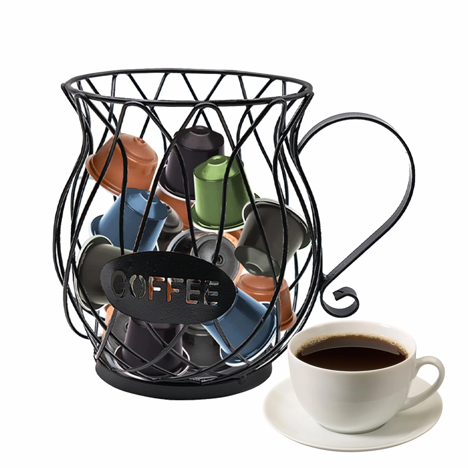 Cesta Almacenamiento Cápsulas Café Dispensador para Cafeterías Hotel