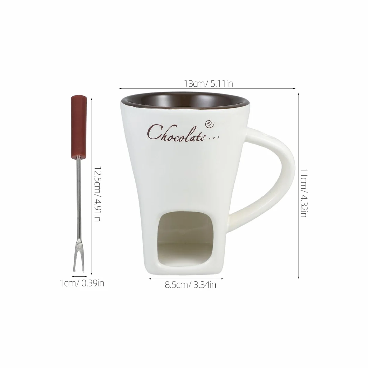 Garneck 2 Juegos Olla multifunción Chocolate Fondue Mini Olla cerámica Calentador Queso