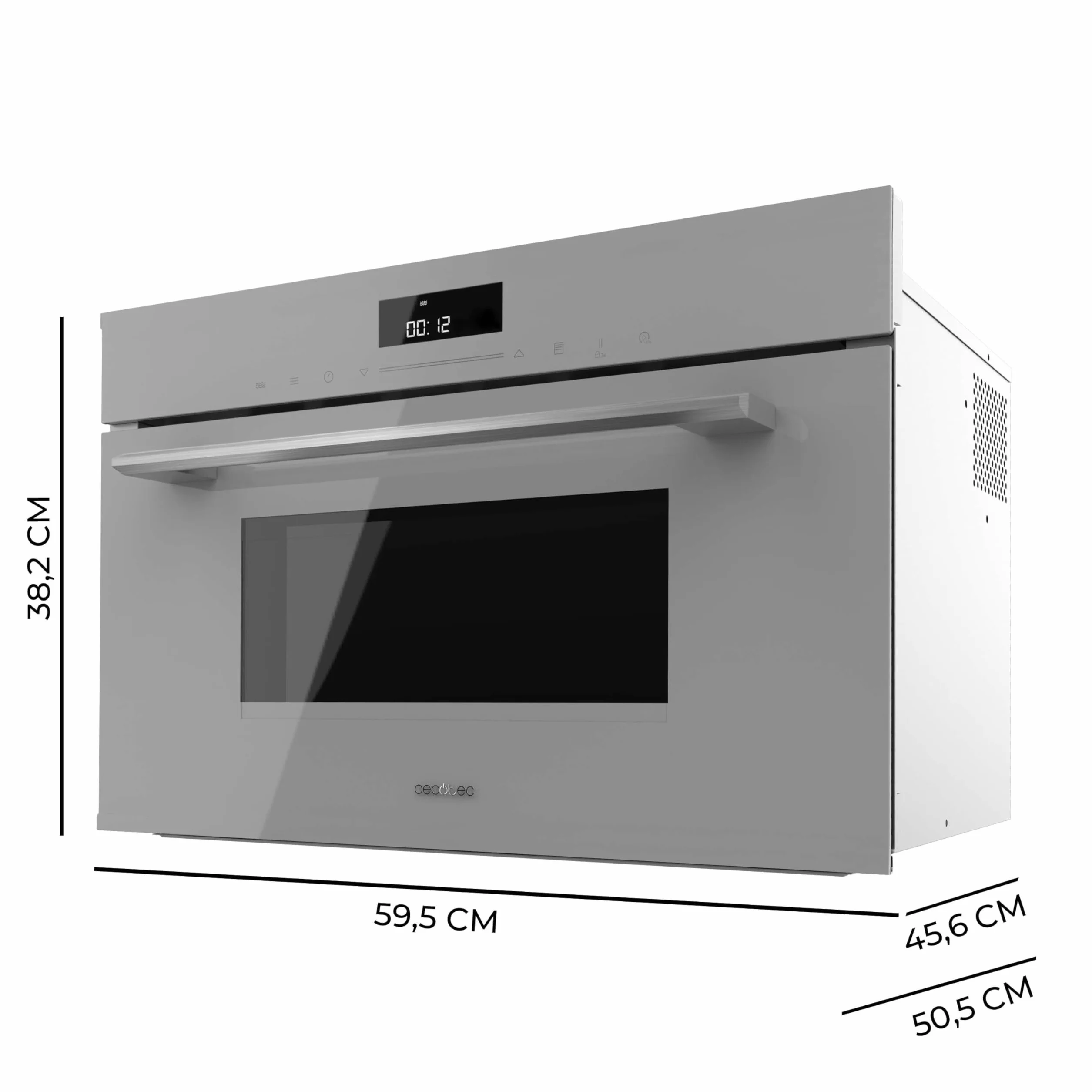 Cecotec Microondas Integrable 60cm Bolero Hexa MW703800 1450W 34L Grill Defrost Auto Menú Speed Cooking