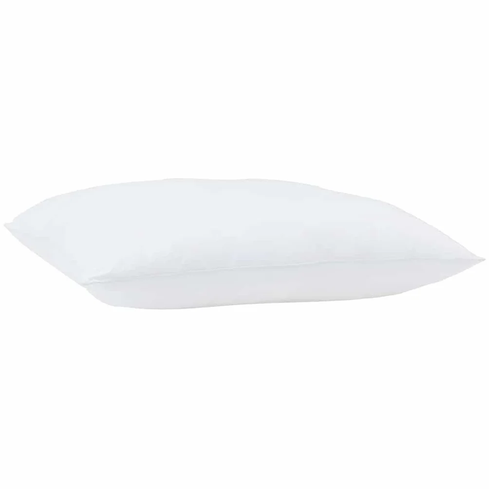 2 almohadas blancas 41 x 41 x 20 cm algodón poliéster almohada dormir almohada transpirable lavable ergonómico apoyo para el vientre, espalda y de lado con relleno de poliéster ligero