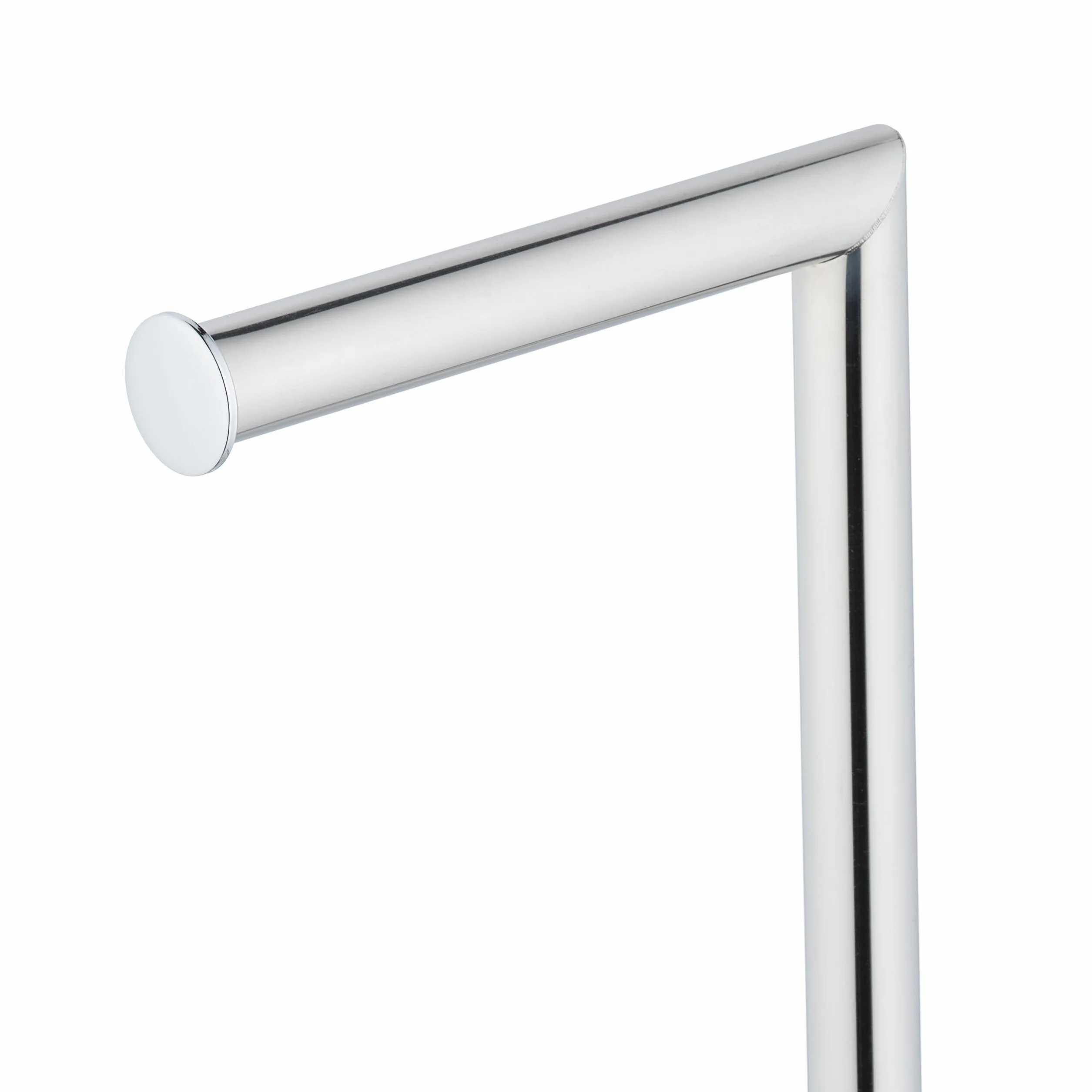 Relaxdays Escobillero y Portarrollos para Baño, Acero Inoxidable, 63x23x17 cm, Escobilla con Soporte Vertical, Plateado