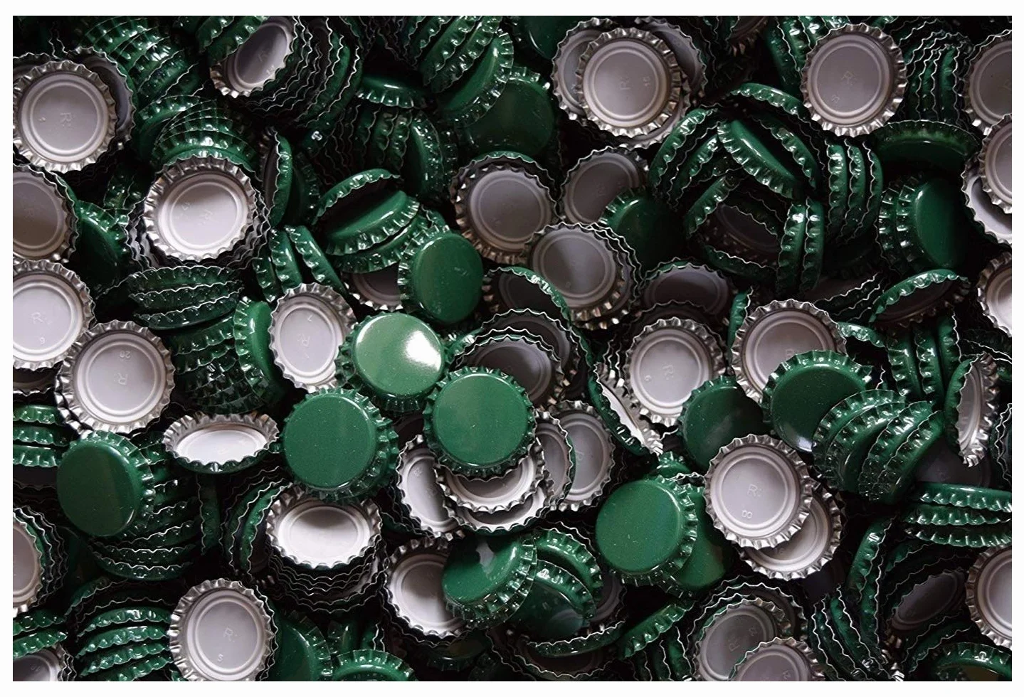 1000 unidades chapas verde ungest anzt 26 mm para cerveza fermentar nuevo ka26