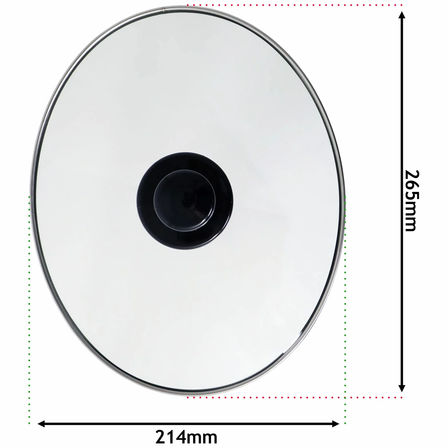 Morphy Richards 3.5L Tapa de vidrio ovalada y manija de perilla para olla de cocción lenta