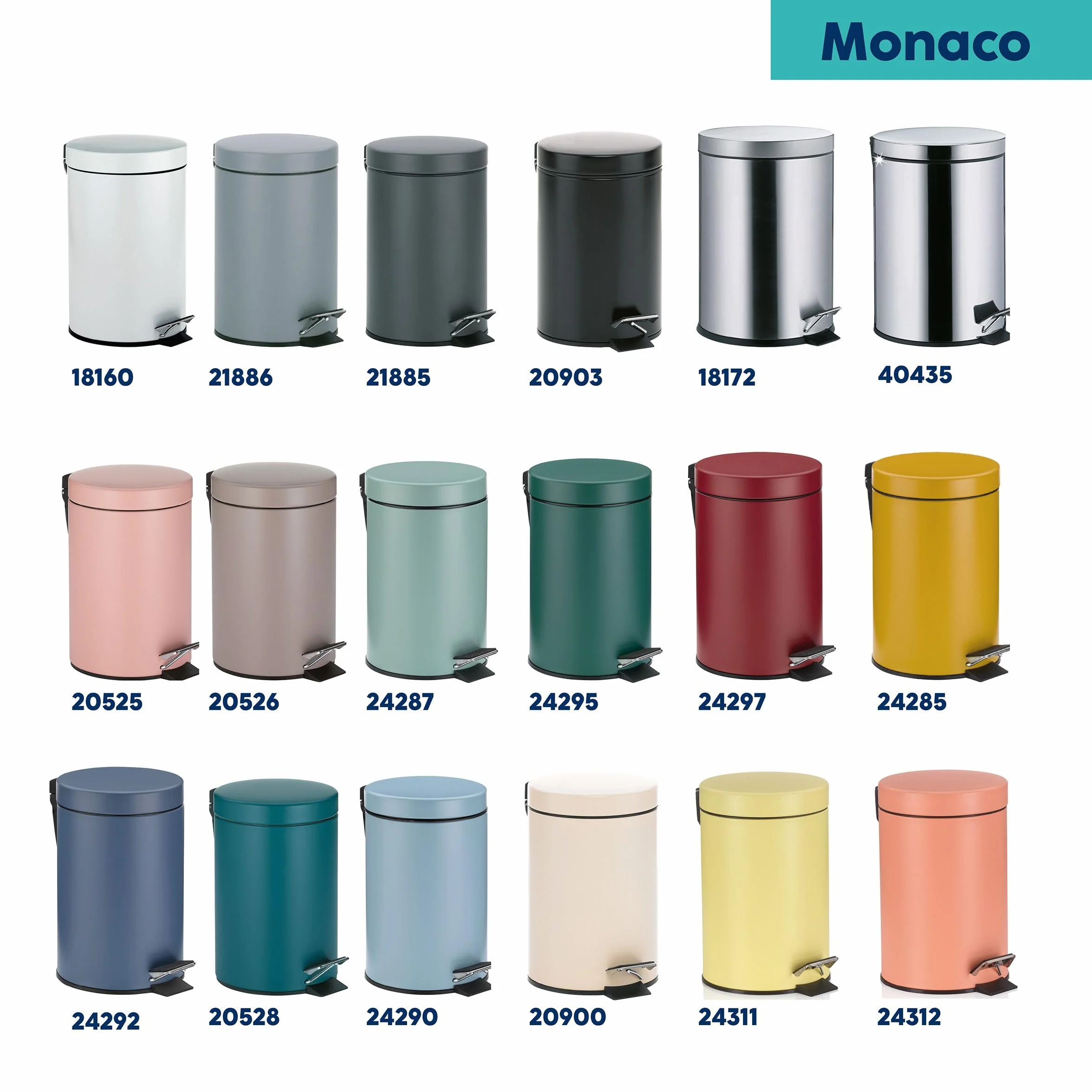 kela Cubo de basura metálico con pedal 3 L marrón cachemira mate MONACO