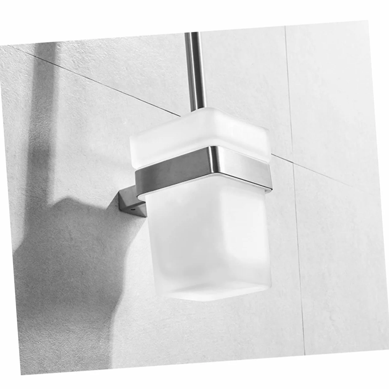 Portaescobillas de Acero Inoxidable 304 Ahorro de Espacio para Montaje en Pared Set Accesorios Baño Soporte Cepillo Dientes y Vaso de Cristal de Baño en Casa o Hotel