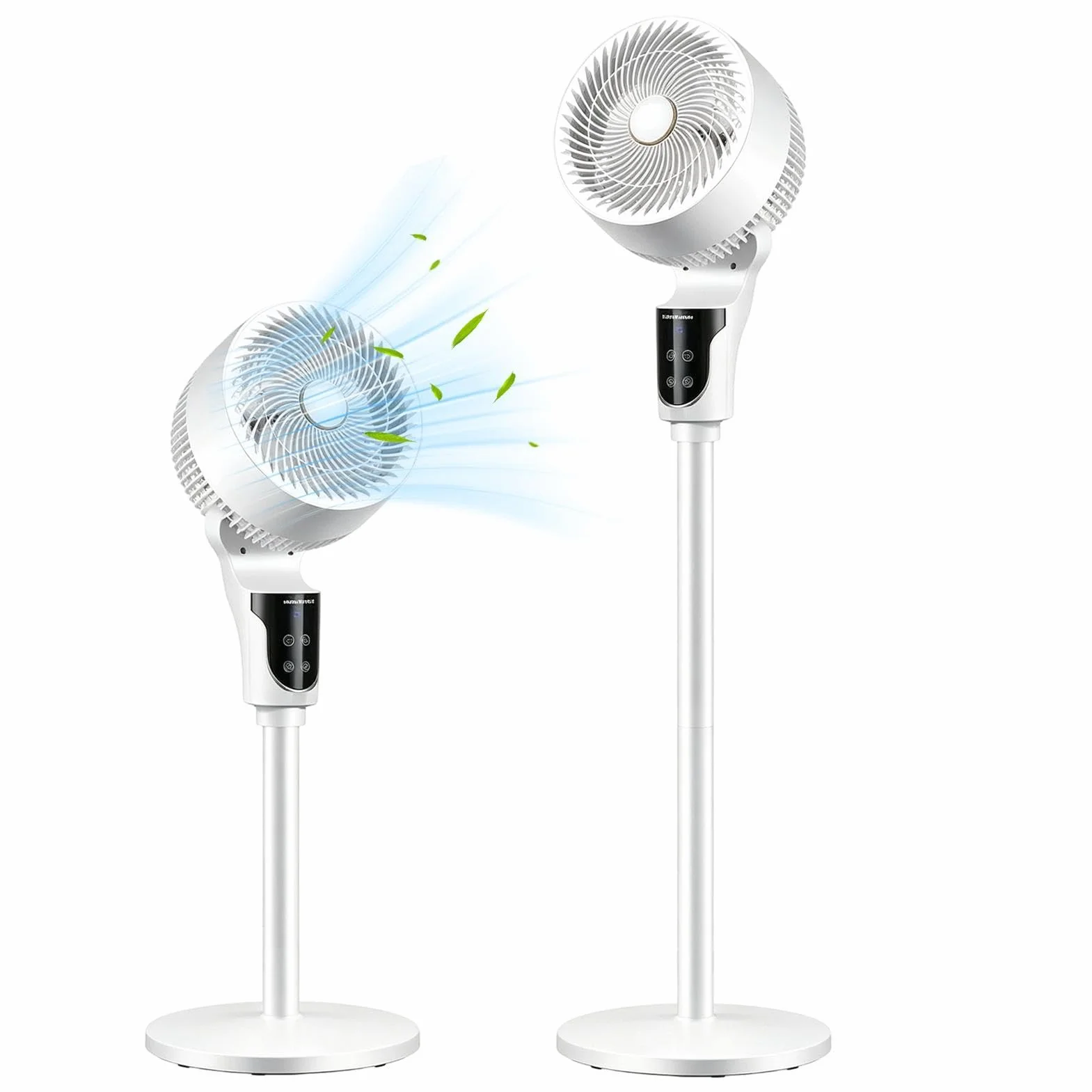 Genérico Ventilador Torre Para Habitación Altura Ajustable Ventilador | Circulador De Aire Silencioso Con Mando A Distancia Para Escritorio Cocina Dormitorio Suelo Habitación Hogar