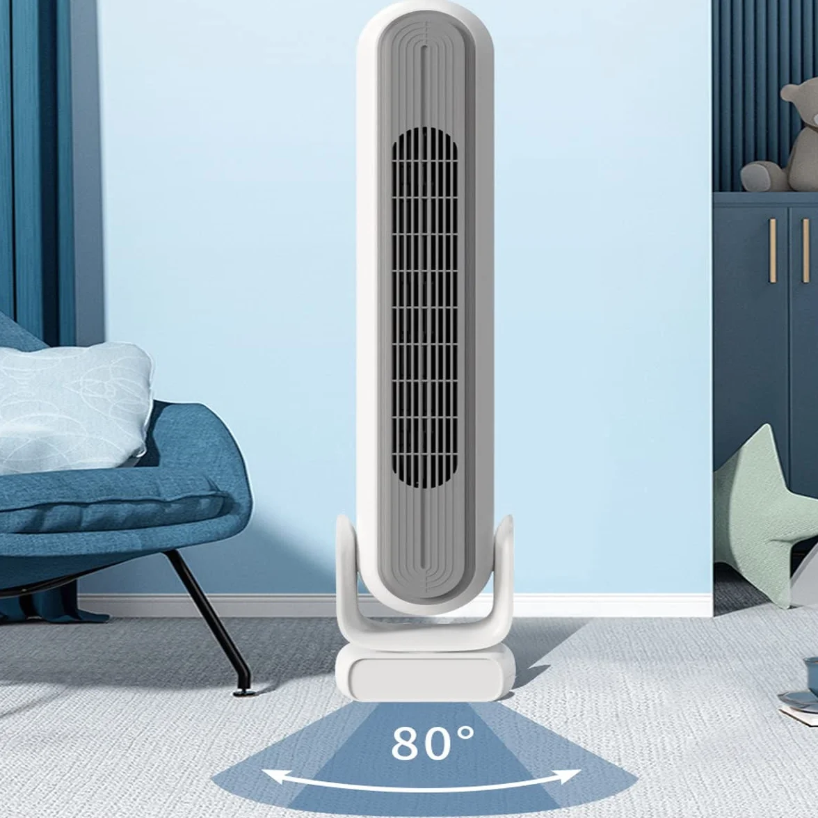 Ventilador de Piso sin aspas, circulador de Aire, Ventilador de Escritorio portátil, con Control Remoto, Opciones de 4 velocidades, oscilación de 80 °, for Dormitorio, Sala de Estar, Cocina