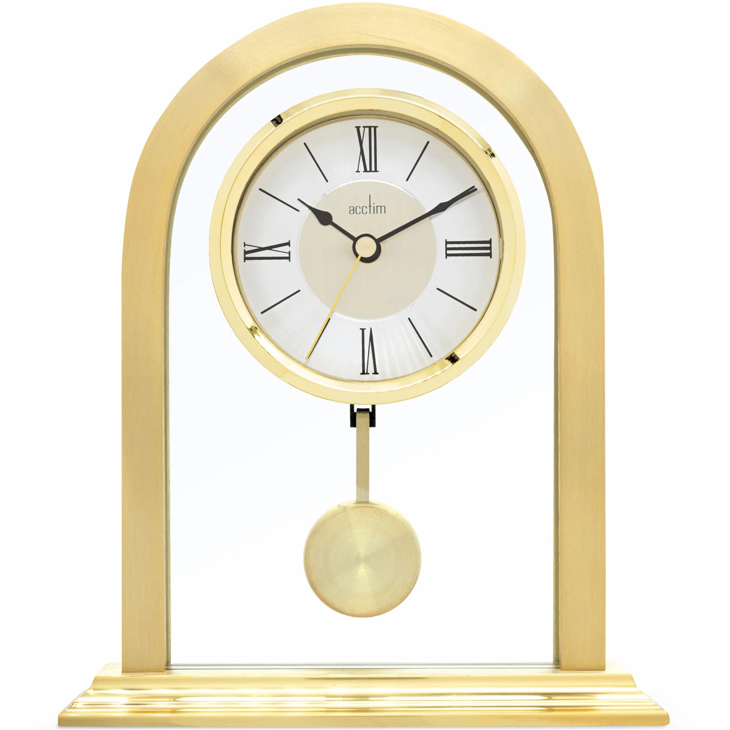 Reloj de mesa Colney de Acctim (modelo 36938), de metal y cristal, color dorado