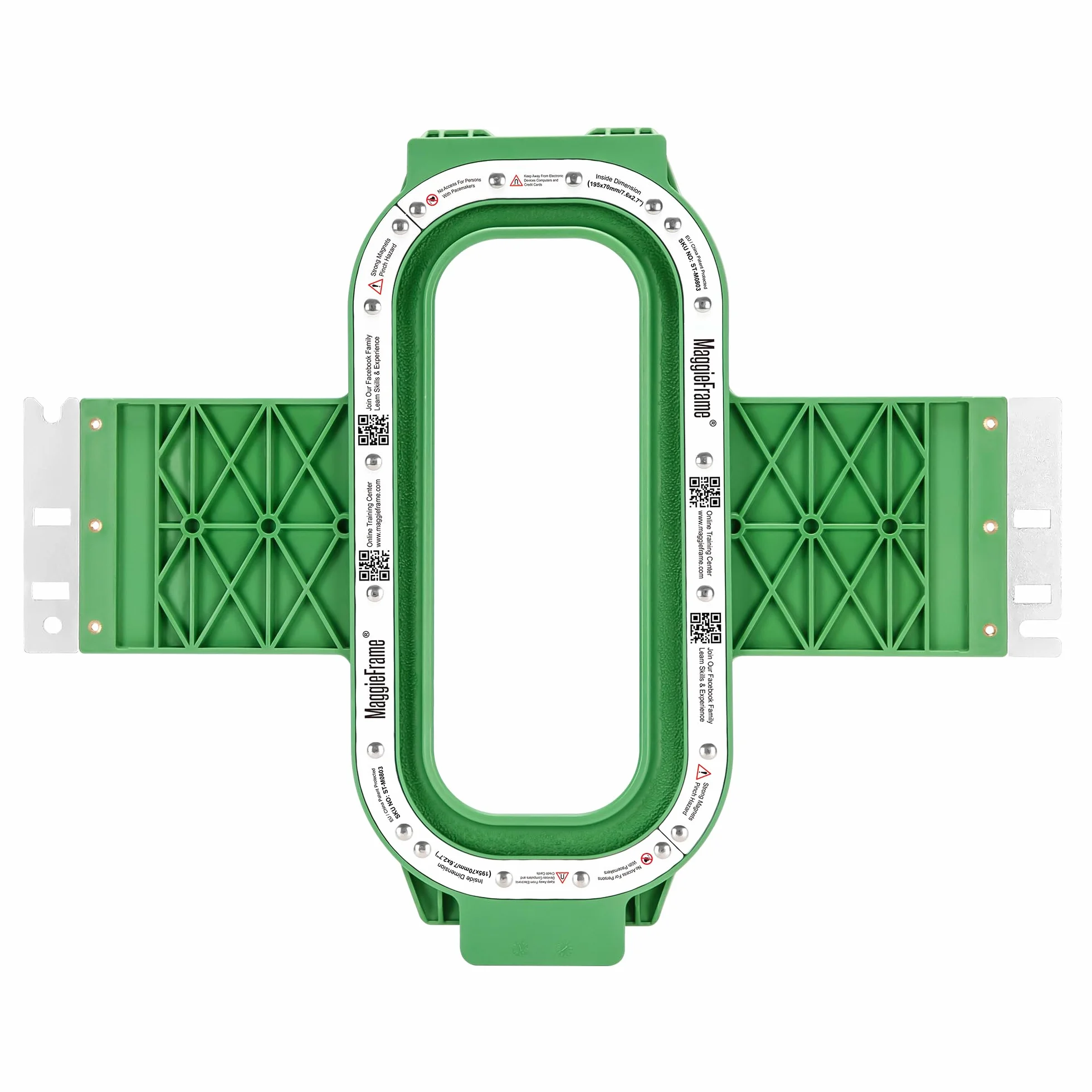 Brewland Bastidor de bordado magnético 195x70mm para Janome MB7 MB4S MB4 | Compatible con Janome MB7S; 7.6x2.7inch