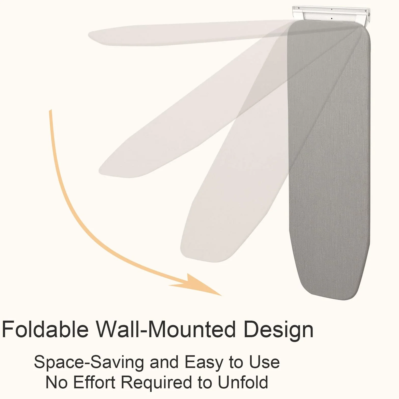 Mesa Planchar Plegable de Pared, Compacta y Compacta Tabla de Planchar para Lavandería, Ironing Board con Soporte Metálico