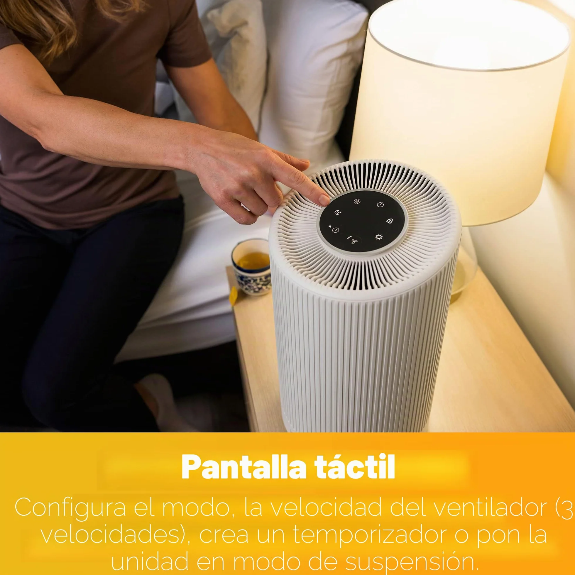 Kenmore Purificador de aire PM1005 con filtro HEPA H13, cubre hasta 850 pies cuadrados, sistema de filtración HEPA SilentClean de 3 etapas de 25 dB para oficina y dormitorio | SilentClean - Sistema de filtración HEPA de 3 etapas de 25 dB para oficina y do