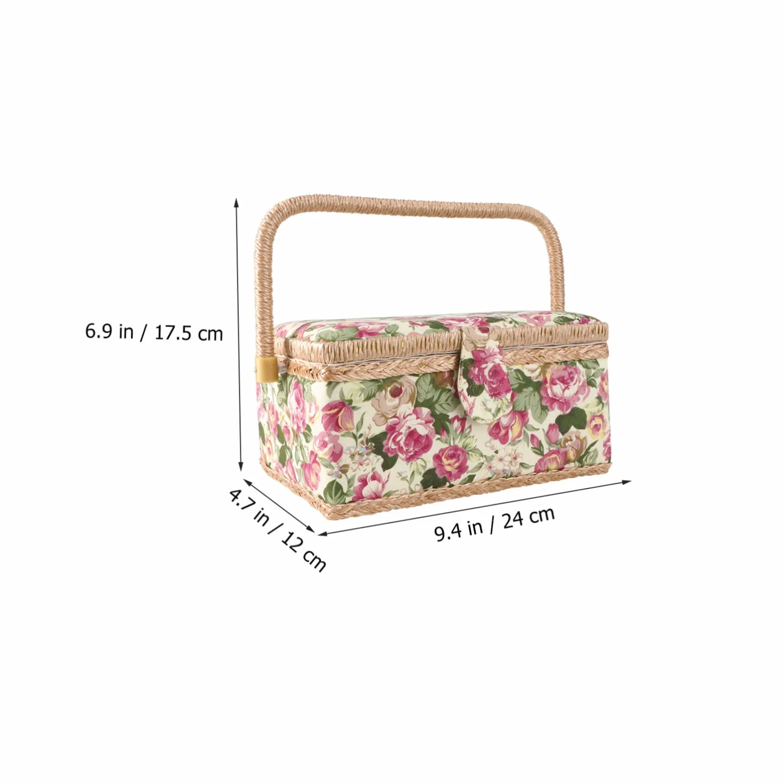 Caja de Costura de Tela Estilo Europeo Ligera para Hilos y Agujas | Almacenamiento Práctico para Manualidades y Confección, Tacto Cómodo, Ambiente Acogedor