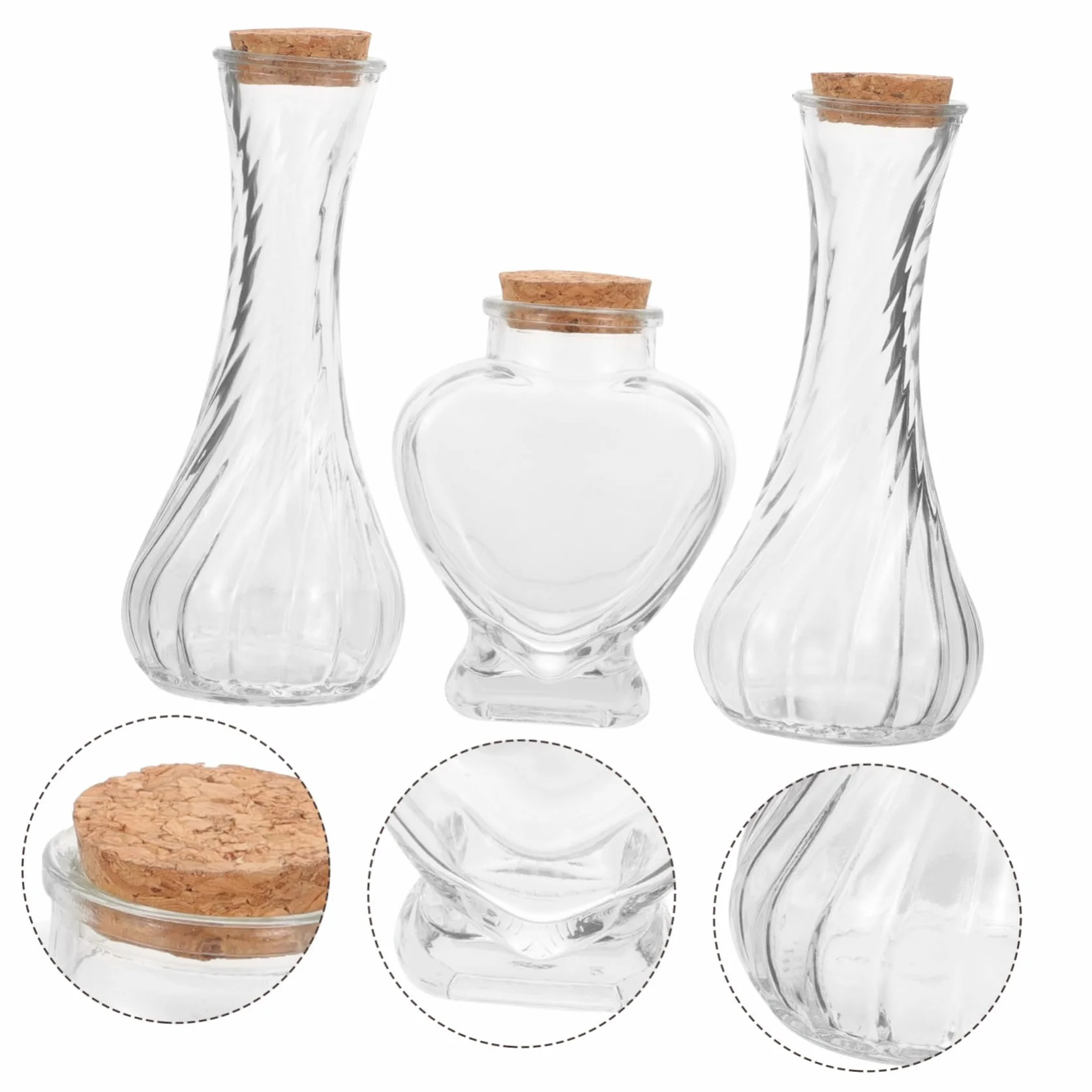 Juego De 3 Botellas Para Ceremonia De Arena Conmemorativa De Boda Kit De 1 Litro Transparente
