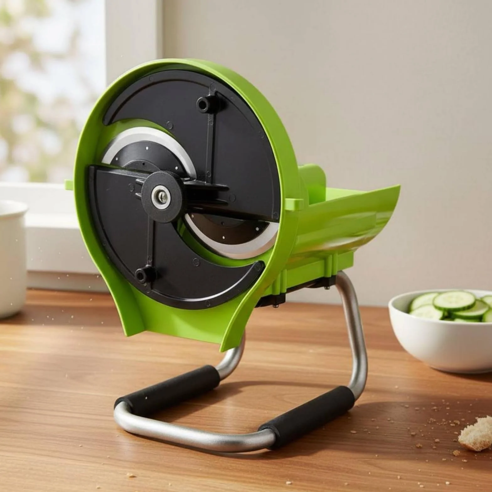 Qianly de Verduras Manual Rebanador Mandolina con de Acero Inoxidable Ahorra en Preparaciones Adecuado para Cocina Diaria Preparación de Ensaladas Aperitivos Hogar