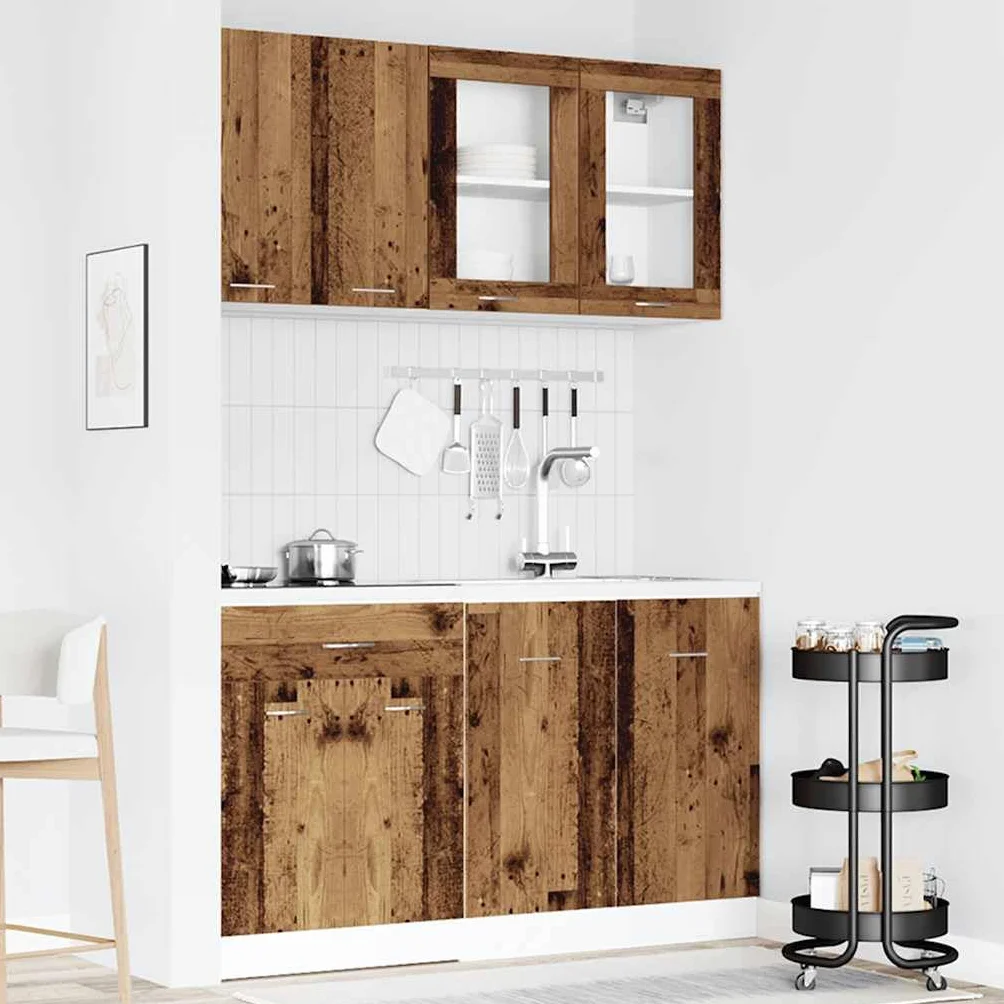 Mueble de Cocina 4 Piezas Madera contrachapada Madera Vieja