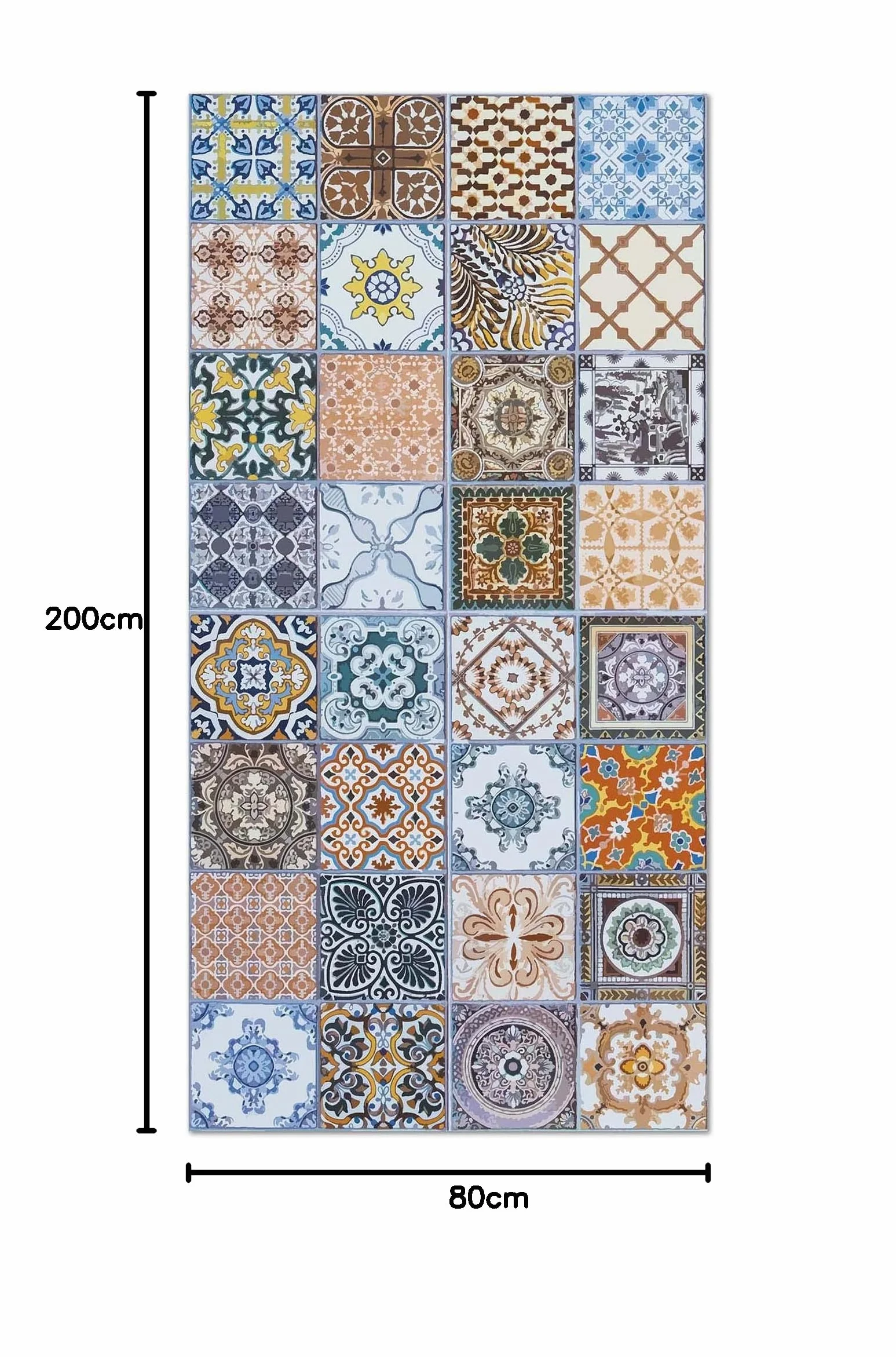 Panorama Alfombra Vinílica - Modelo Hidráulica Níjar Original 80x200 cm - Varios tamaños - Decoración Hogar, Cocina, Salón