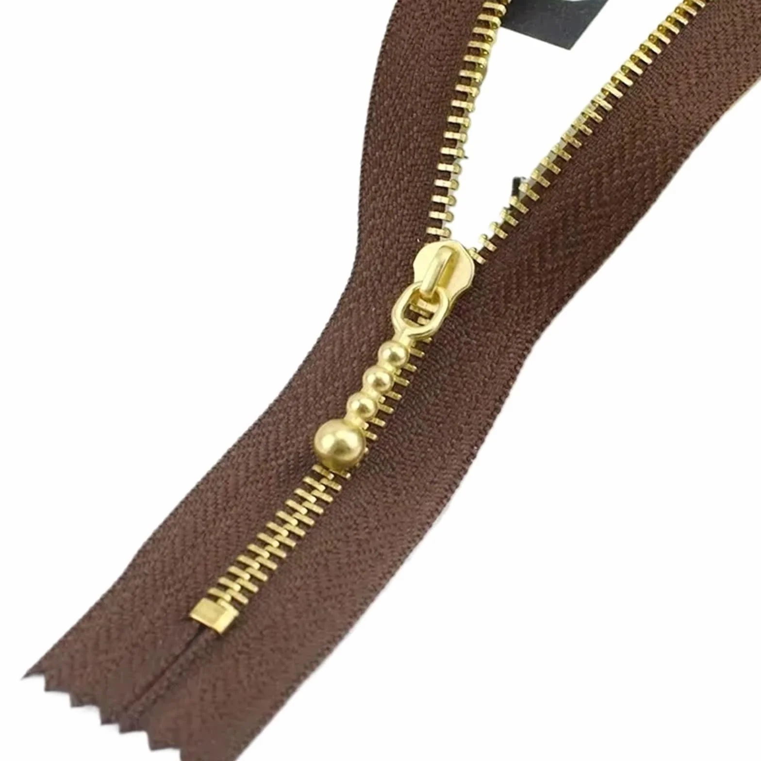 Cremallera de Metal for chaqueta, cremalleras con bloqueo automático, bolsillo reparación, cierre cremallera, Kit costura repuesto, 10/20 piezas, 12-40cm, 3#(CoffeeGold,50pcs)