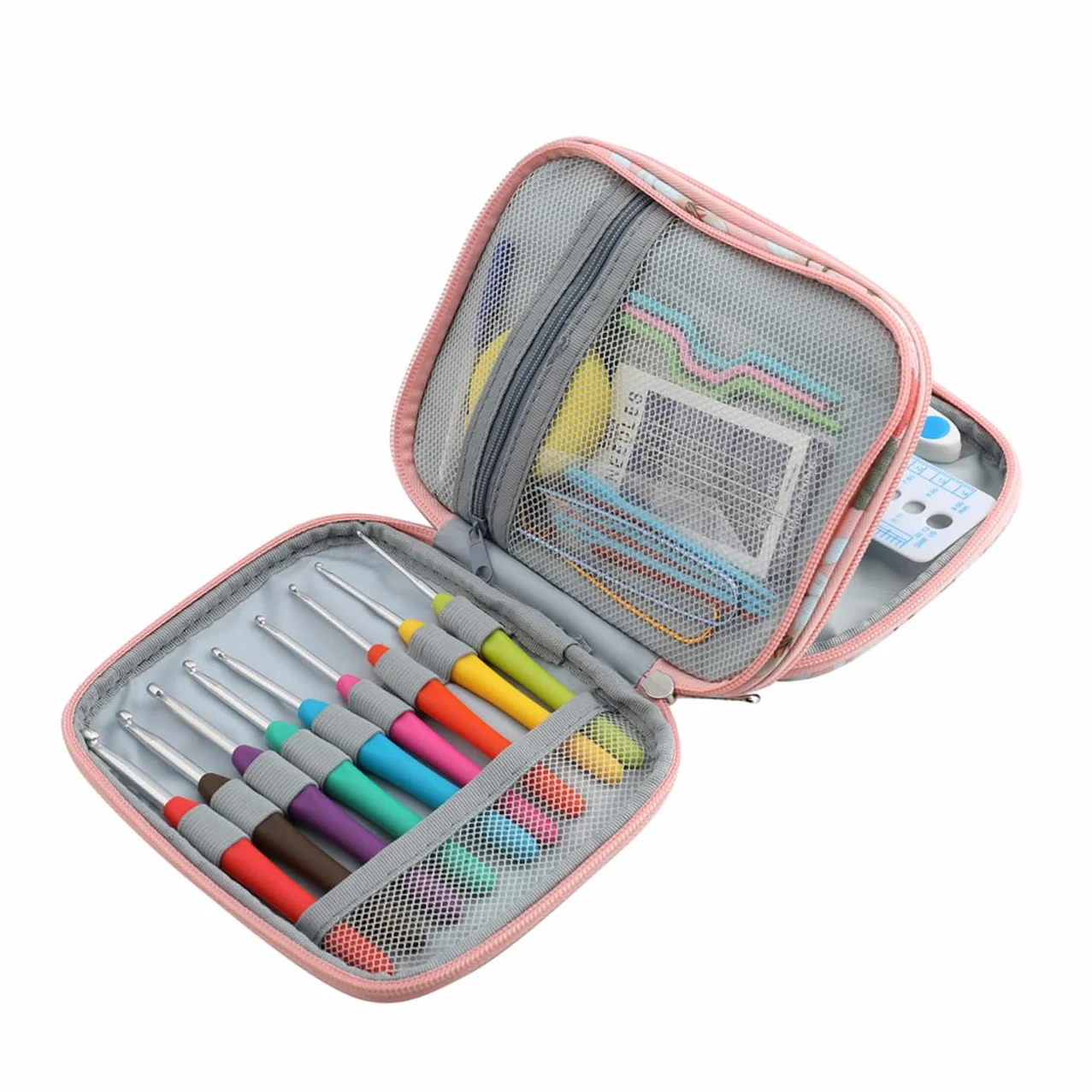 HOMSFOU 1juego Herramientas De Mano Con Bolsa De Almacenamiento Kit De Ganchillo Con Agujas De Para Manualidades y Proyectos Diy