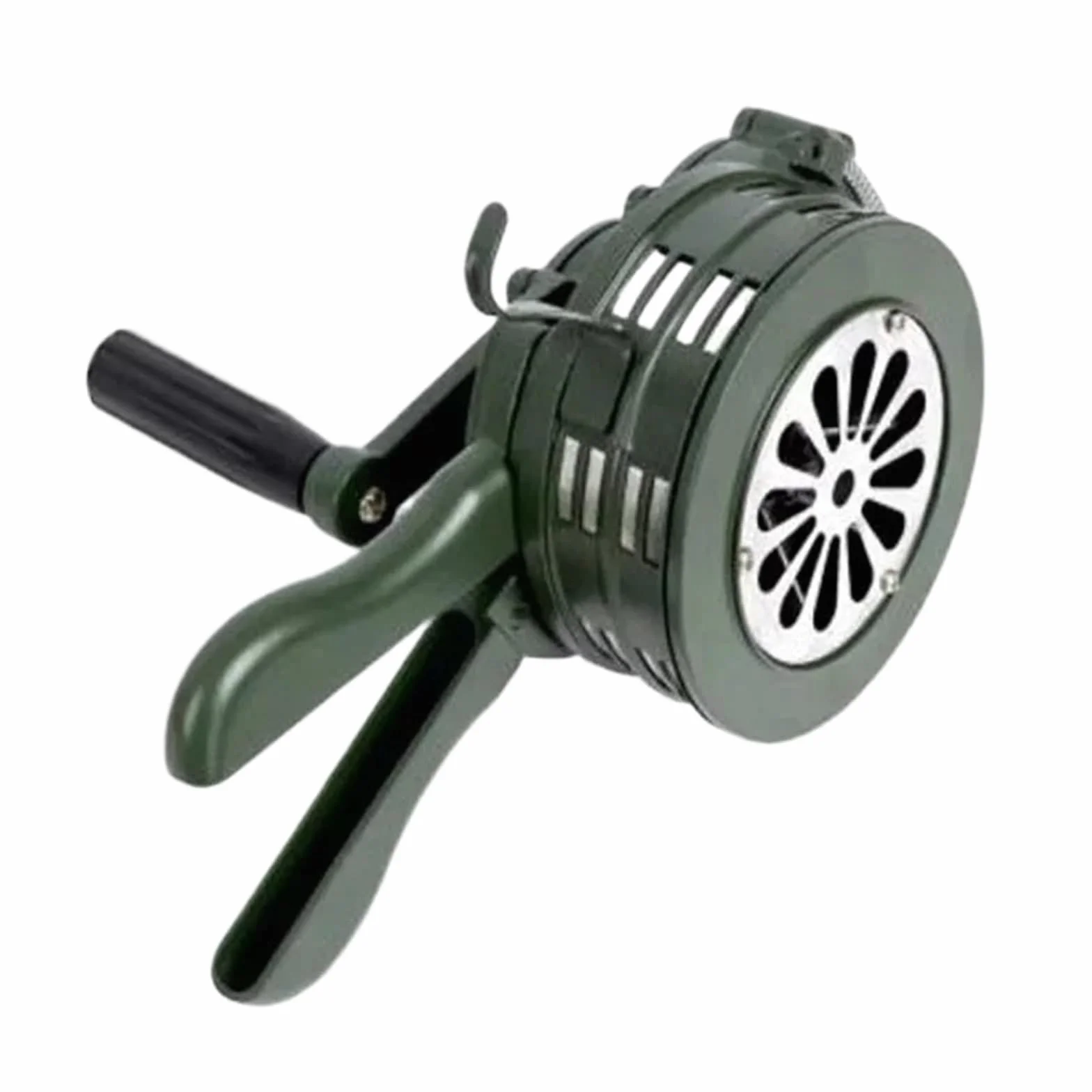 Picadora de Carne Manual, Manivela Sirena bocina 110dB Alarma Manual de Ataque aéreo de Metal for Deportes de Emergencia Multicolor(Green)
