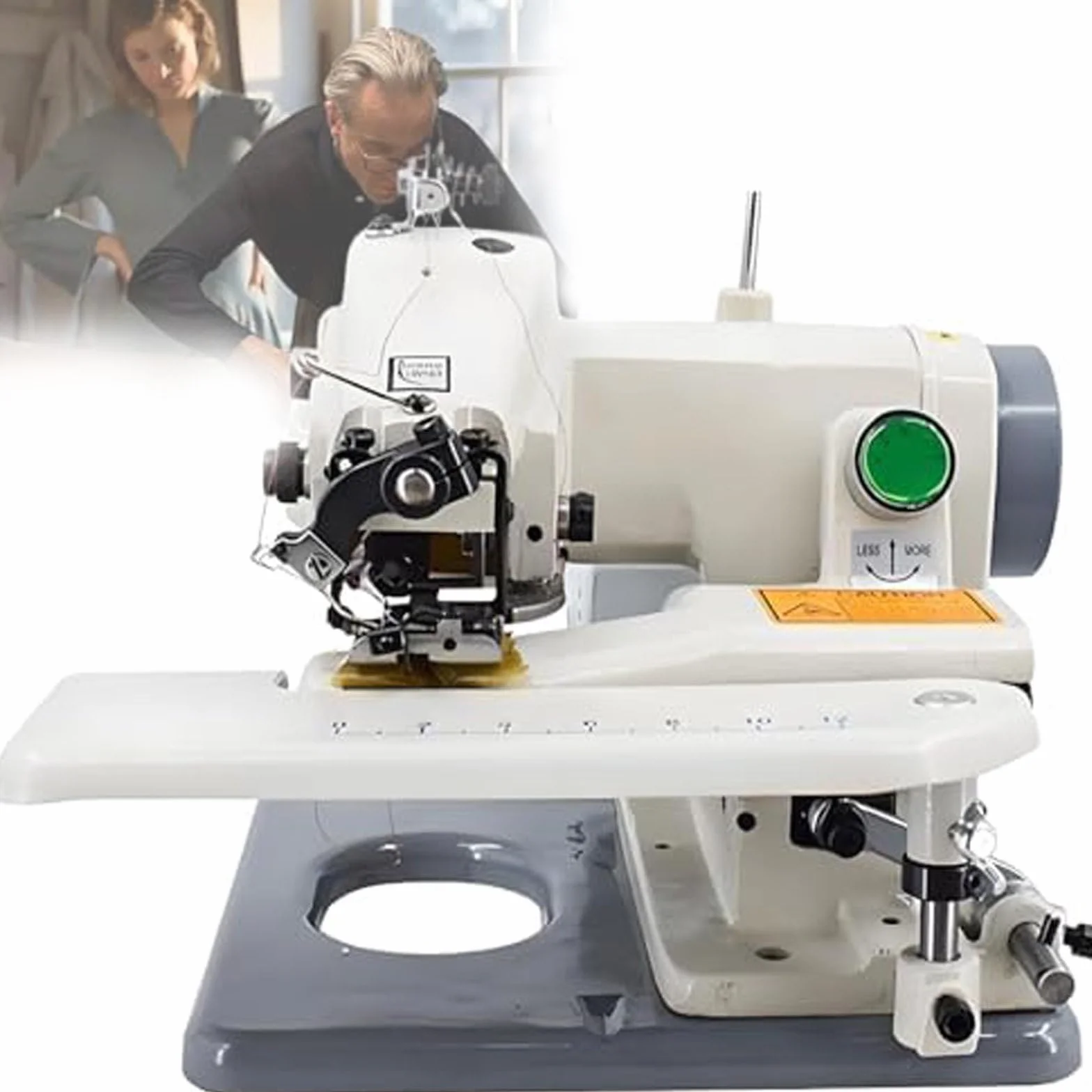 Máquina de coser de punto ciego, máquina de costura ciega de escritorio para telas, máquina Overlock de accionamiento directo, fácil de usar para principiantes y profesionales