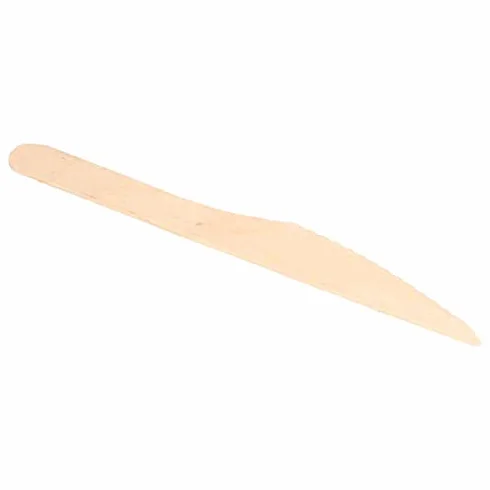 packer PRO Pack 100 Cuchillos Deshechables de Madera Sostenible, 16cm