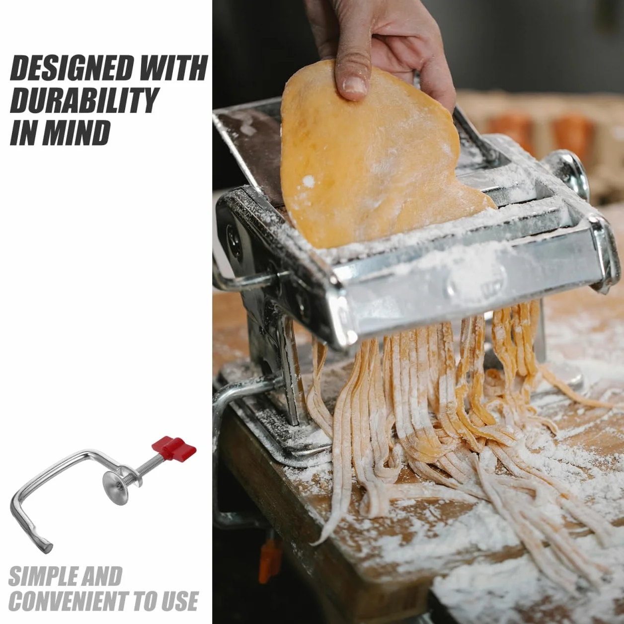 Mikinona Clip de fijación universal para máquinas de pasta, abrazadera de mesa robusta para fácil manejo y mantenimiento, accesorios prácticos para un uso óptimo