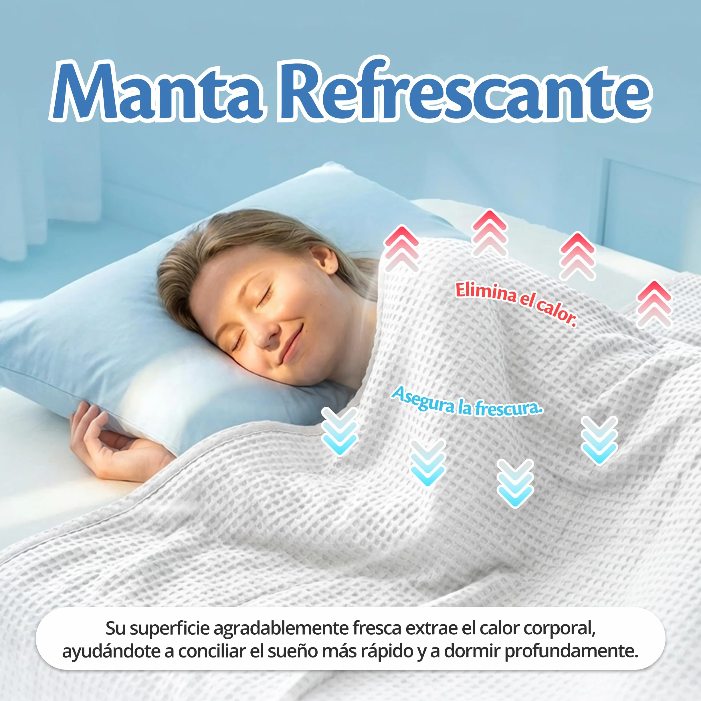 Manta Refrescante Ella - Manta Fría de Verano 200x200 cm, 100% Tencel, Certificado Oeko-Tex, para Sofás y Cama, Cooling Blanket Transpirable, Ligera y Suave