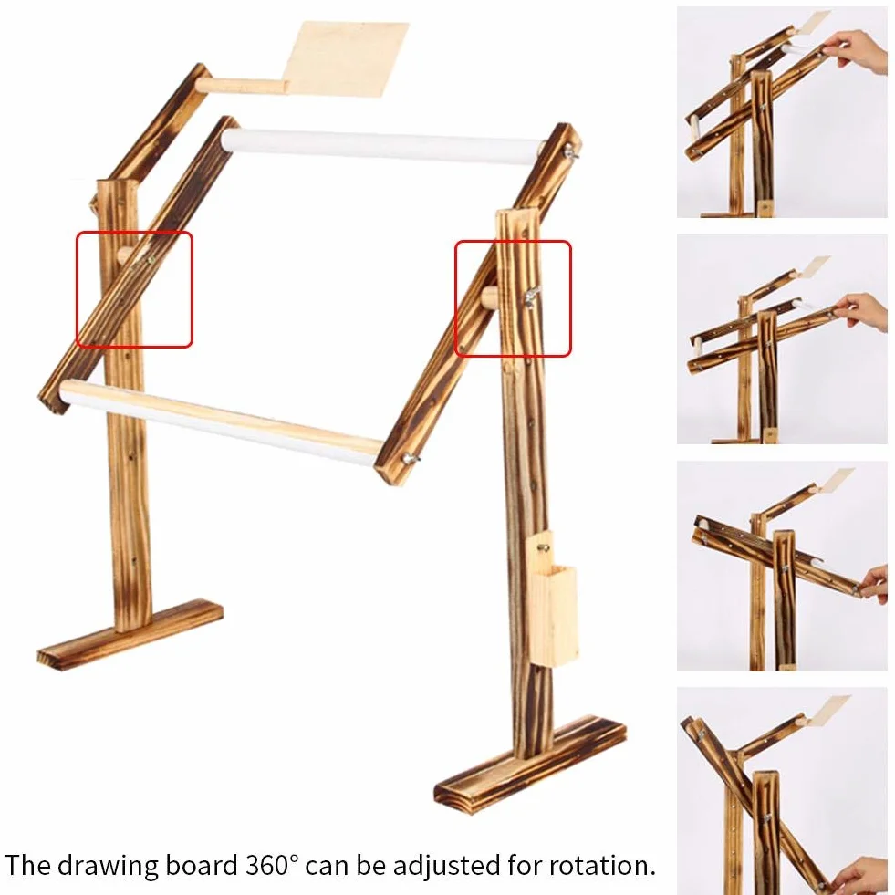 Kitabetty Bastidor Punto Cruz, Bordado Madera Ajustable Bastidor Bastidor Tapiz Bordado Bastidor Punto Cruz, Estable y Seguro