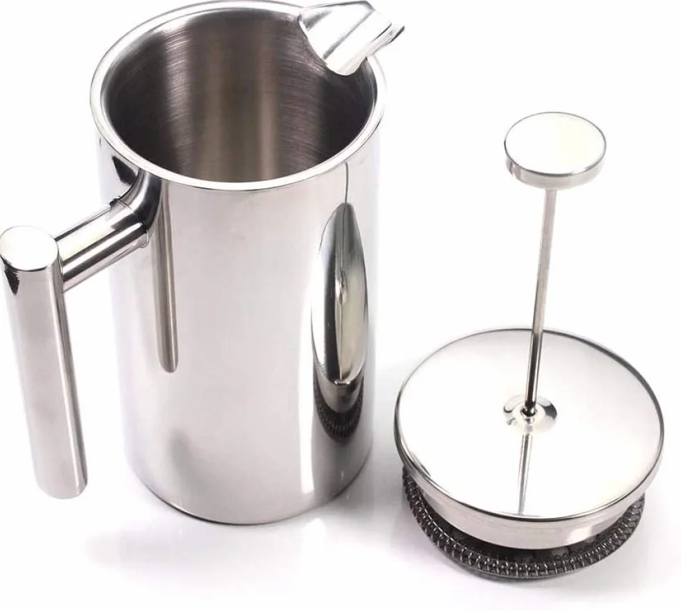zaizai Termo de Acero Inoxidable 18/10 Resistente para café, Bebida, Prensa Francesa, cafetera de té de Doble Pared, 1000 ml