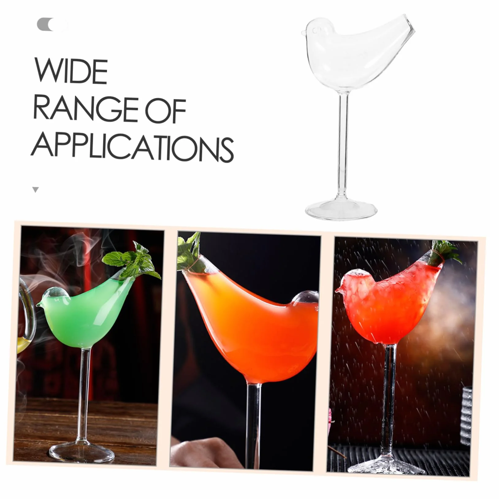 Happyyami 4 Piezas De Copa De Vino Birdie Vasos Elegantes para Beber Aperitivos Vasos para Beber Vasos De Cóctel Vasos Transparentes para Pájaros para Vasos De Bar Copas De
