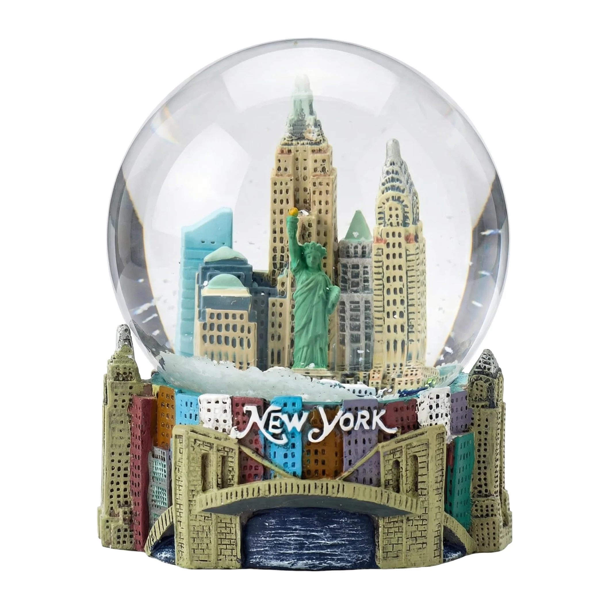 Globo de nieve musical de Nueva York, 100 mm de Nueva York, 15,5 cm de alto, reproduce Nueva York, Nueva York