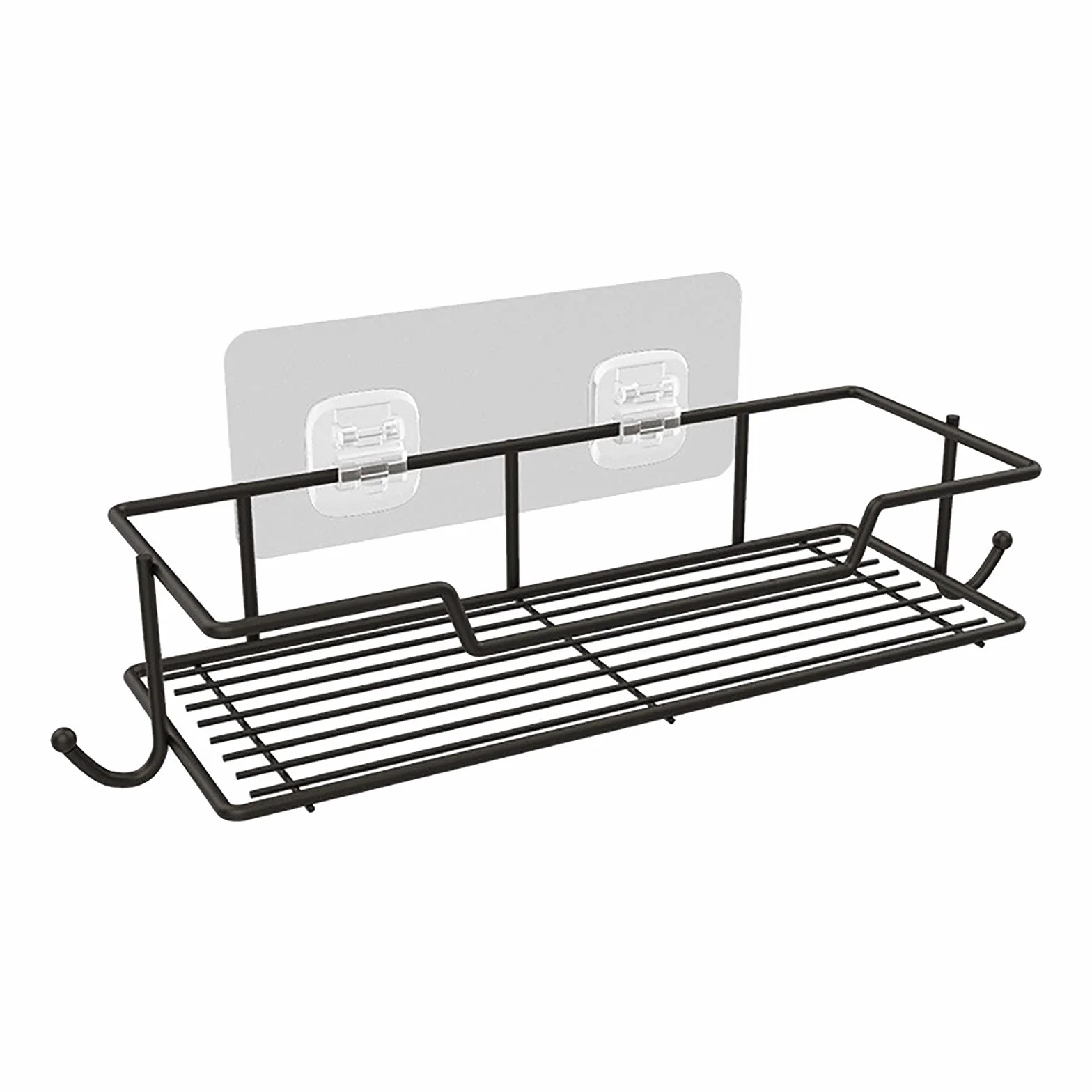 Estantes de baño exquisitos Estante de baño montado en la Pared Estante de Ducha Adhesivo para Pared Sin perforación Soporte de Almacenamiento de Pared de baño de Cocina de Acero Inoxidable/a