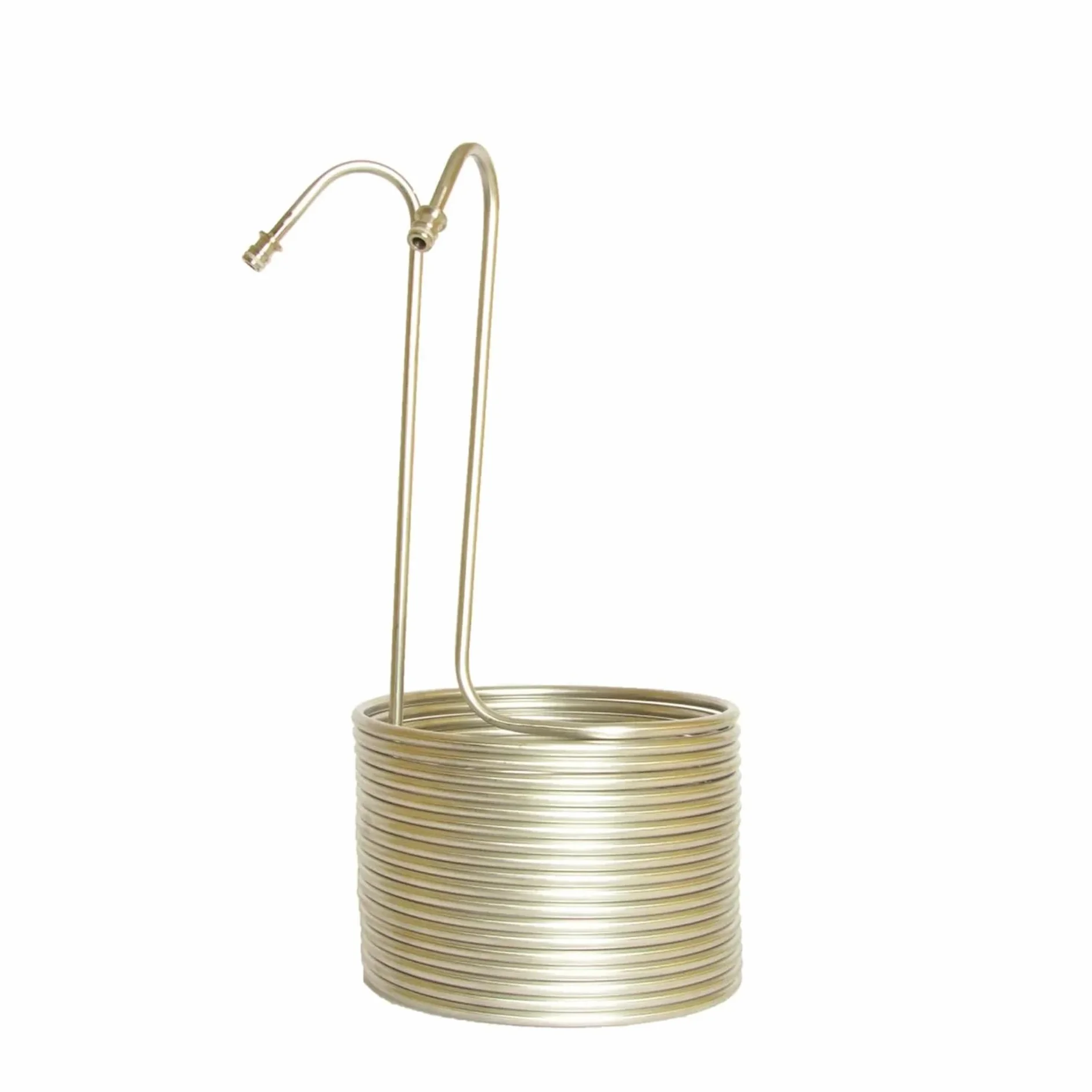 Enfriador de Mosto para Cerveza Chill'in 50, Espiral Acero Inoxidable, Enfría 50L en 20 Min, Fácil Uso, Compatible Gardena, Garantía 3 Años, Dimensiones 55x26.5 cm